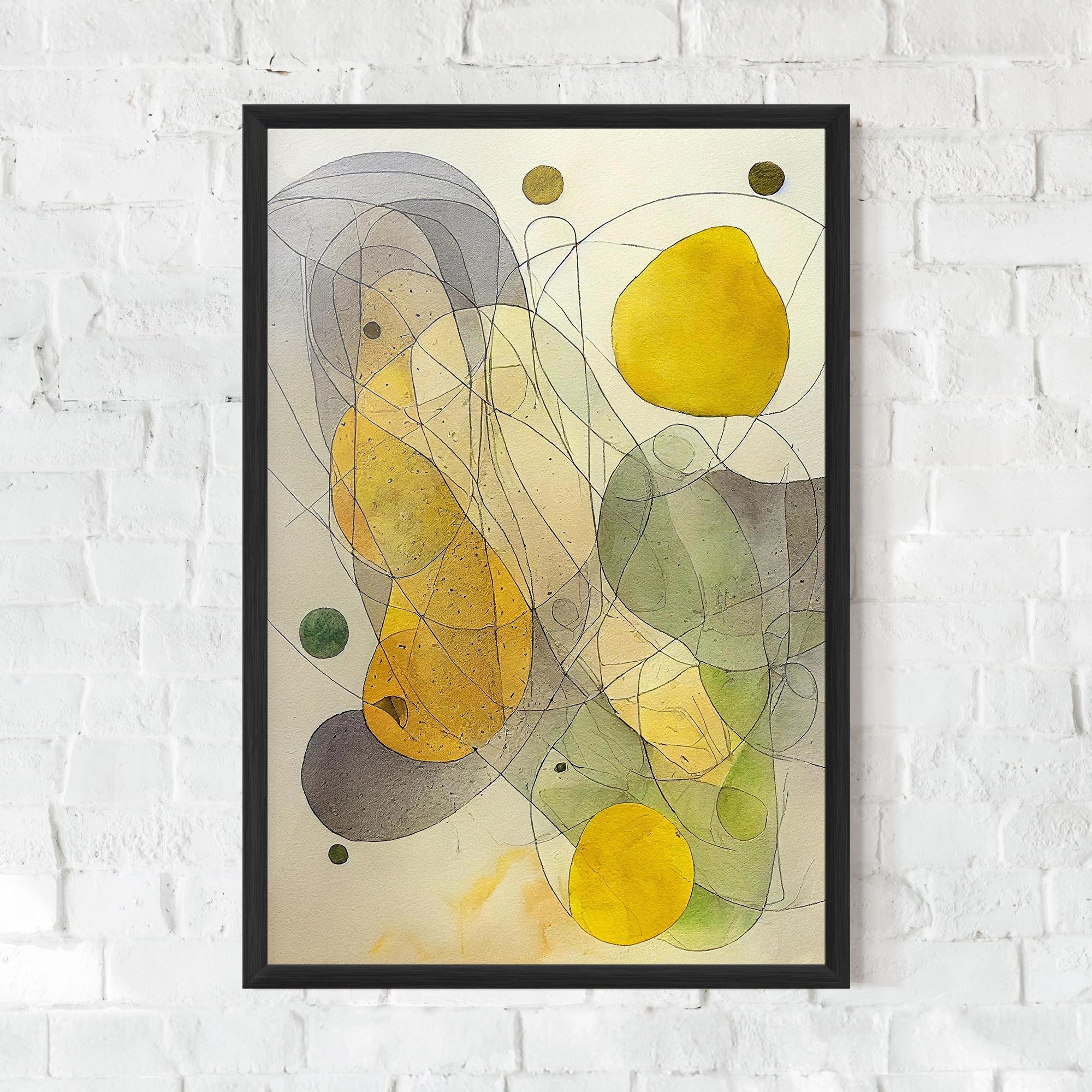 Poster Înrămat Abstract Lemons mockup 0