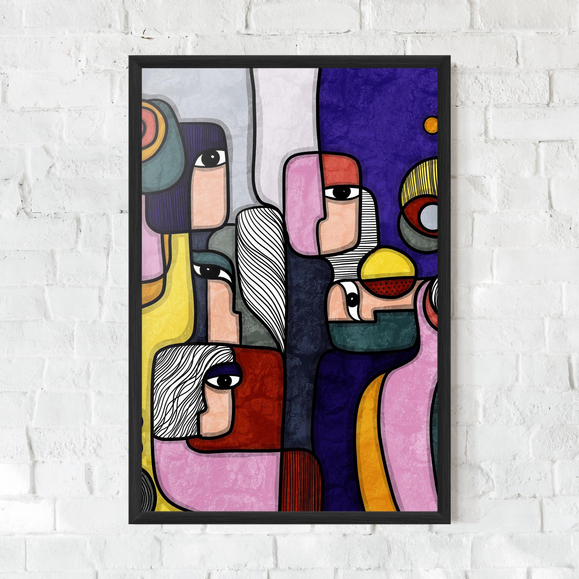 Poster Înrămat Abstract Looking Eyes mockup 0