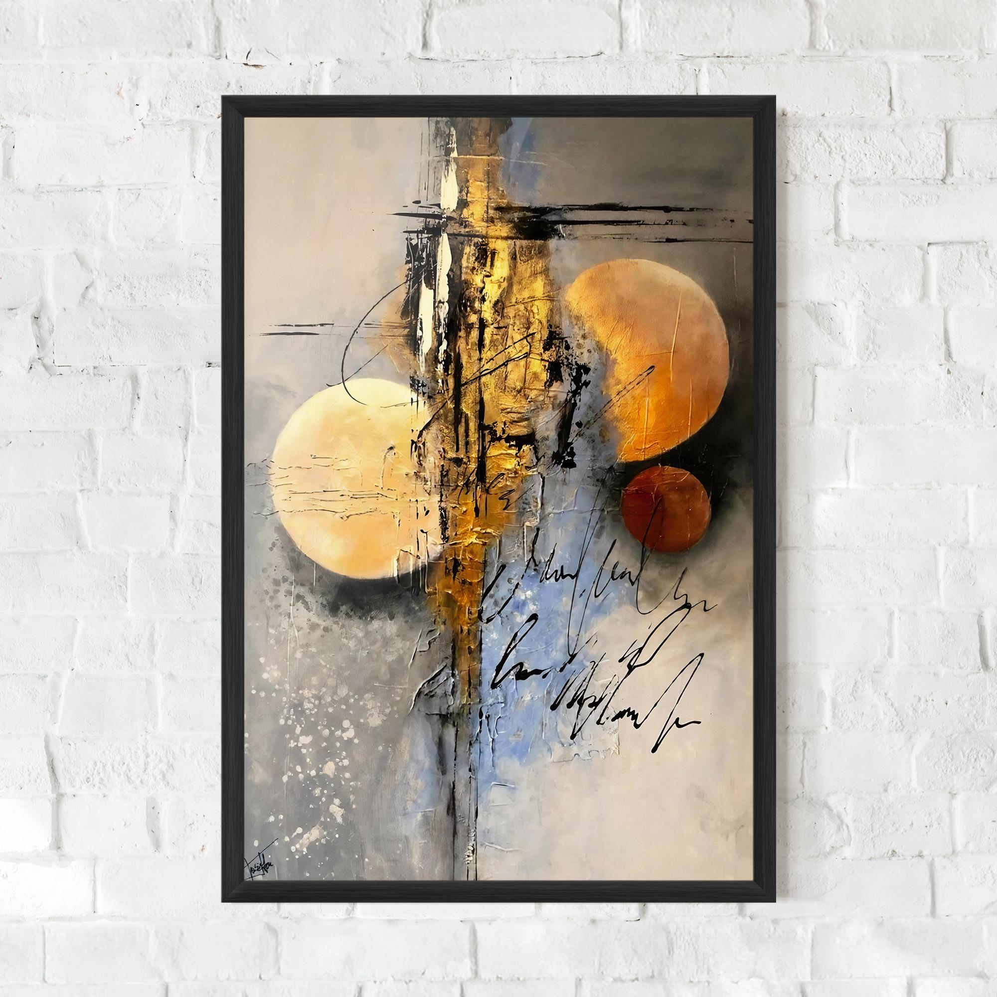 Poster Înrămat Abstract Moons mockup 0