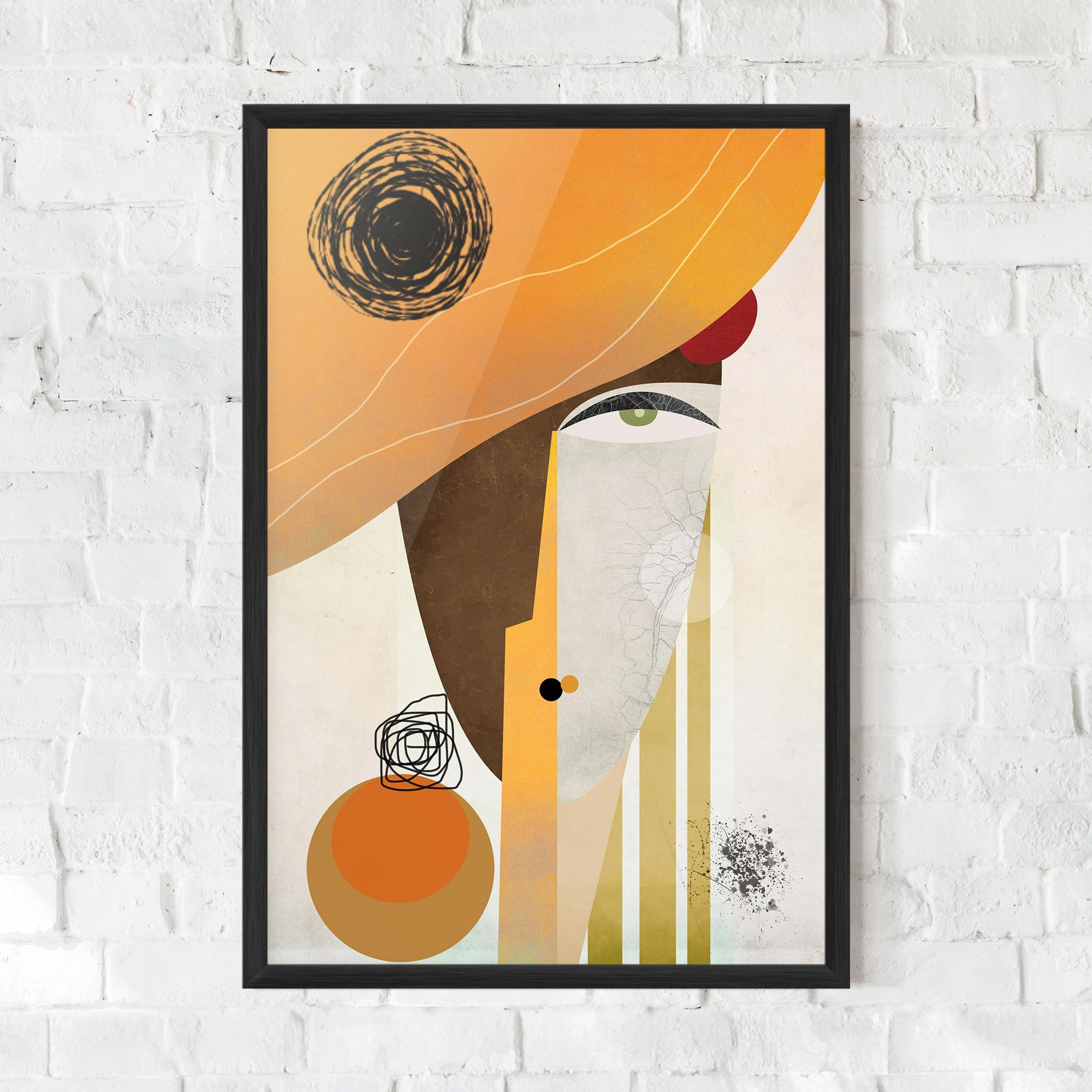 Abstract Orange Face mockup 0