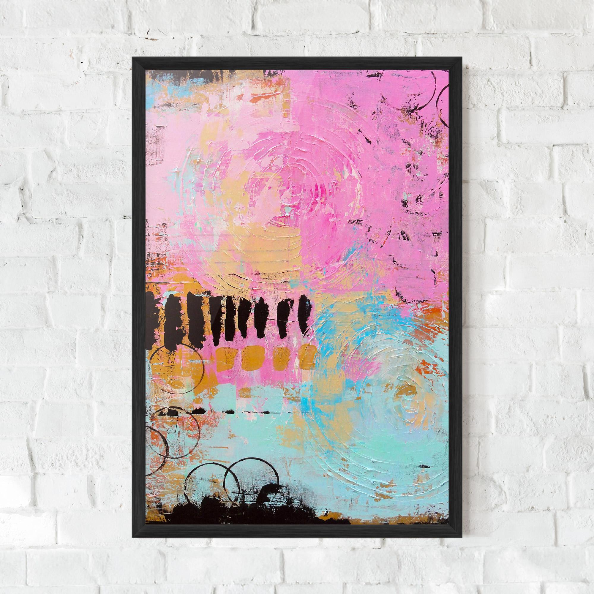 Poster Înrămat Abstract Pink Circle mockup 0