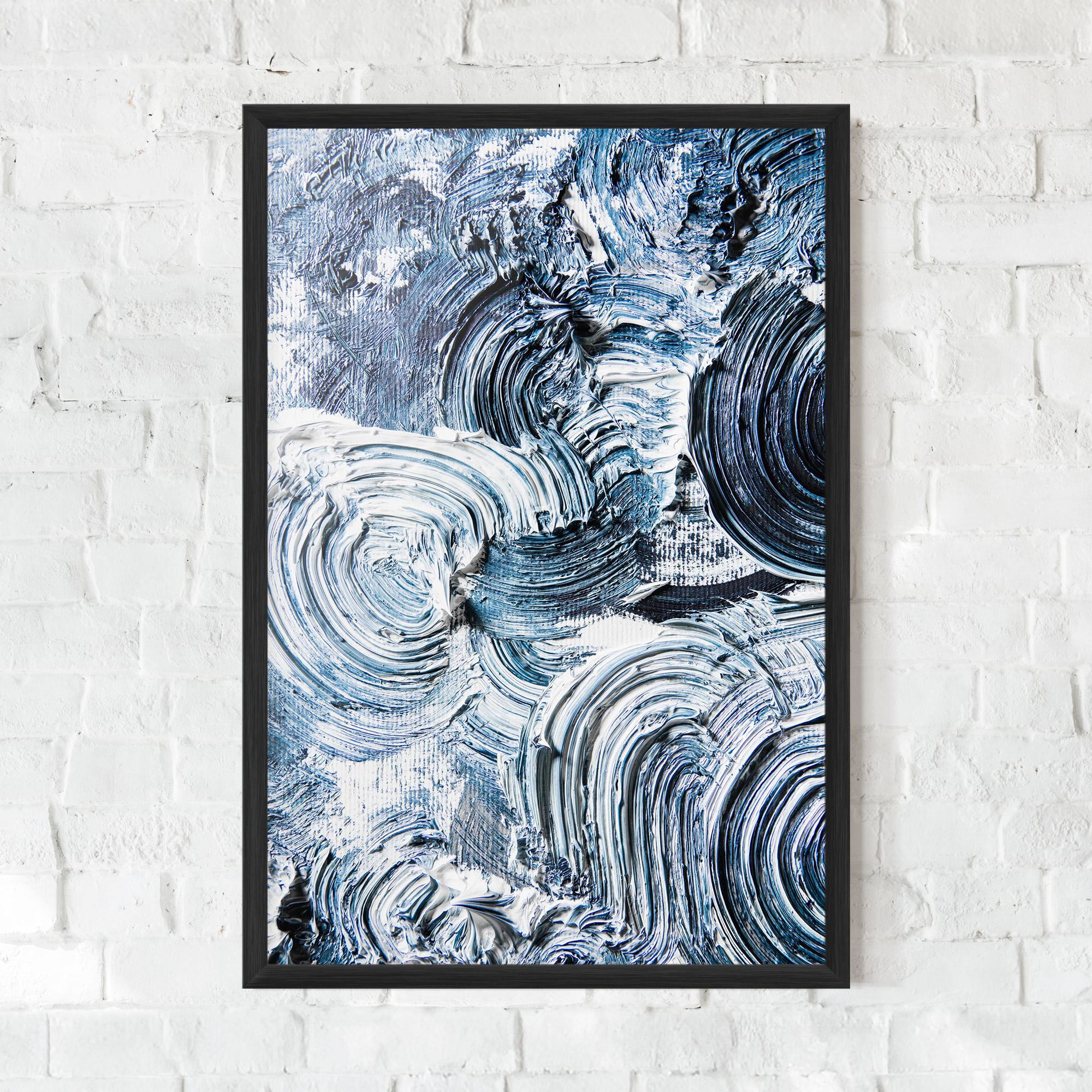 Poster Înrămat Cream Textured Painting mockup 0