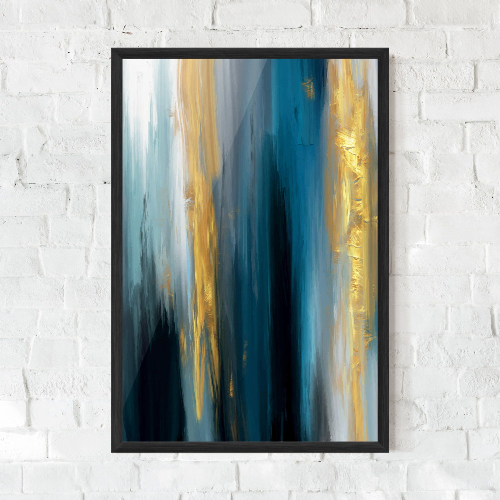Golden Black Blue Art mockup 0