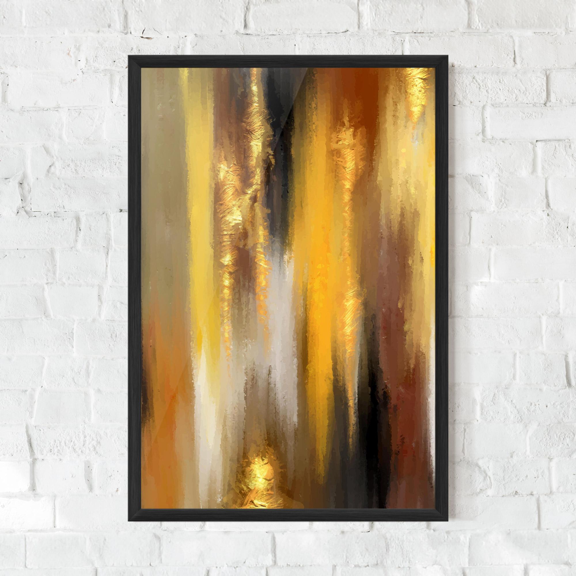 Poster Înrămat Golden Brown Art mockup 0