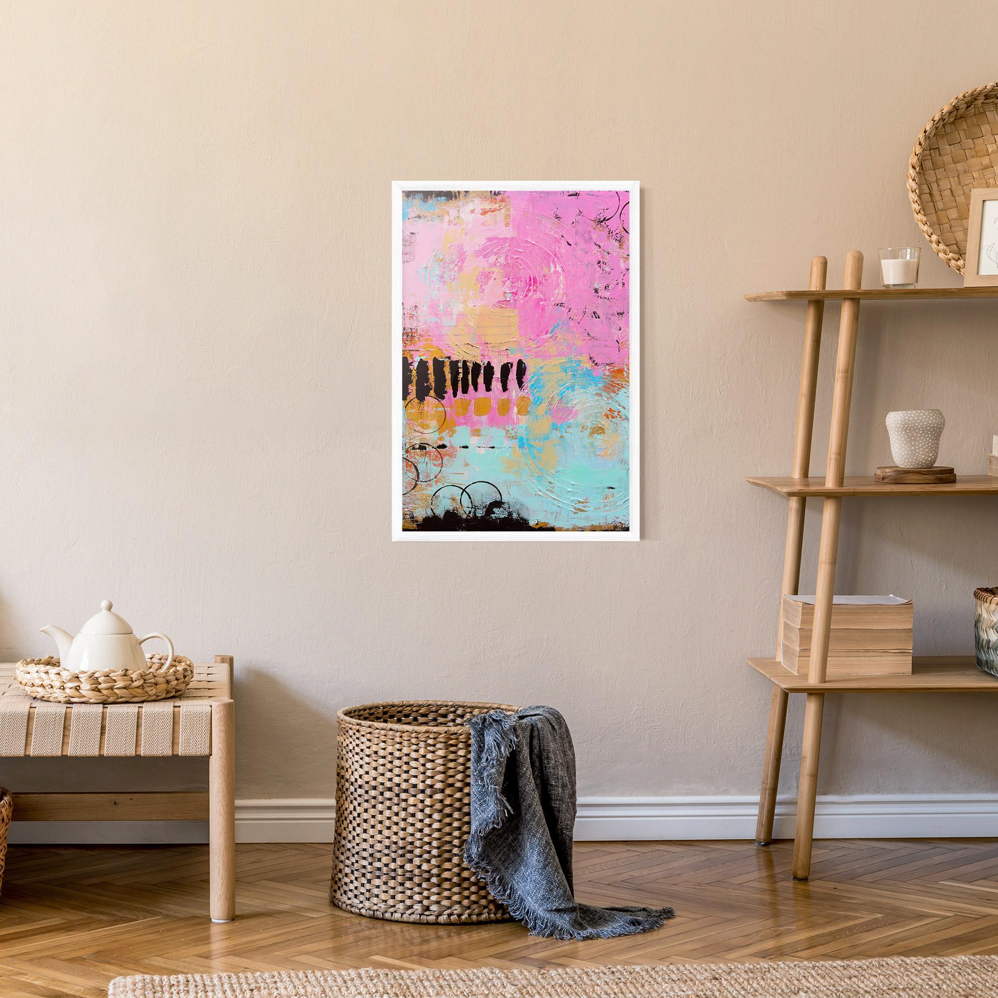 Poster Înrămat Abstract Pink Circle mockup 9