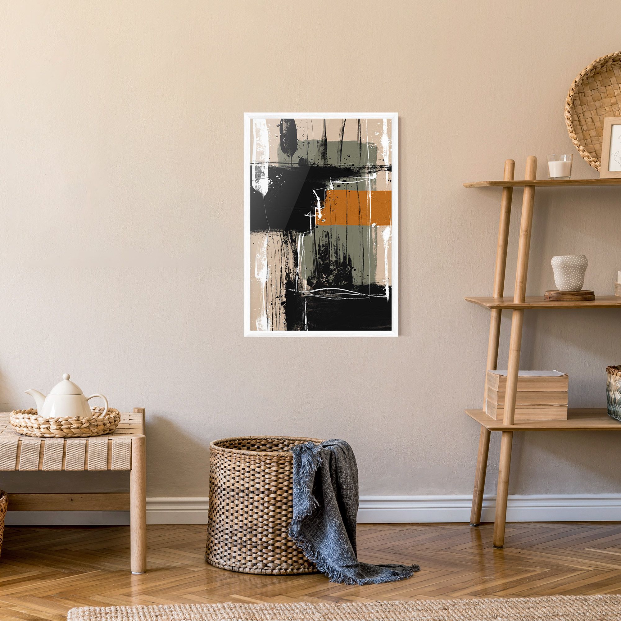 Modern Oil Painting With White mockup 9
