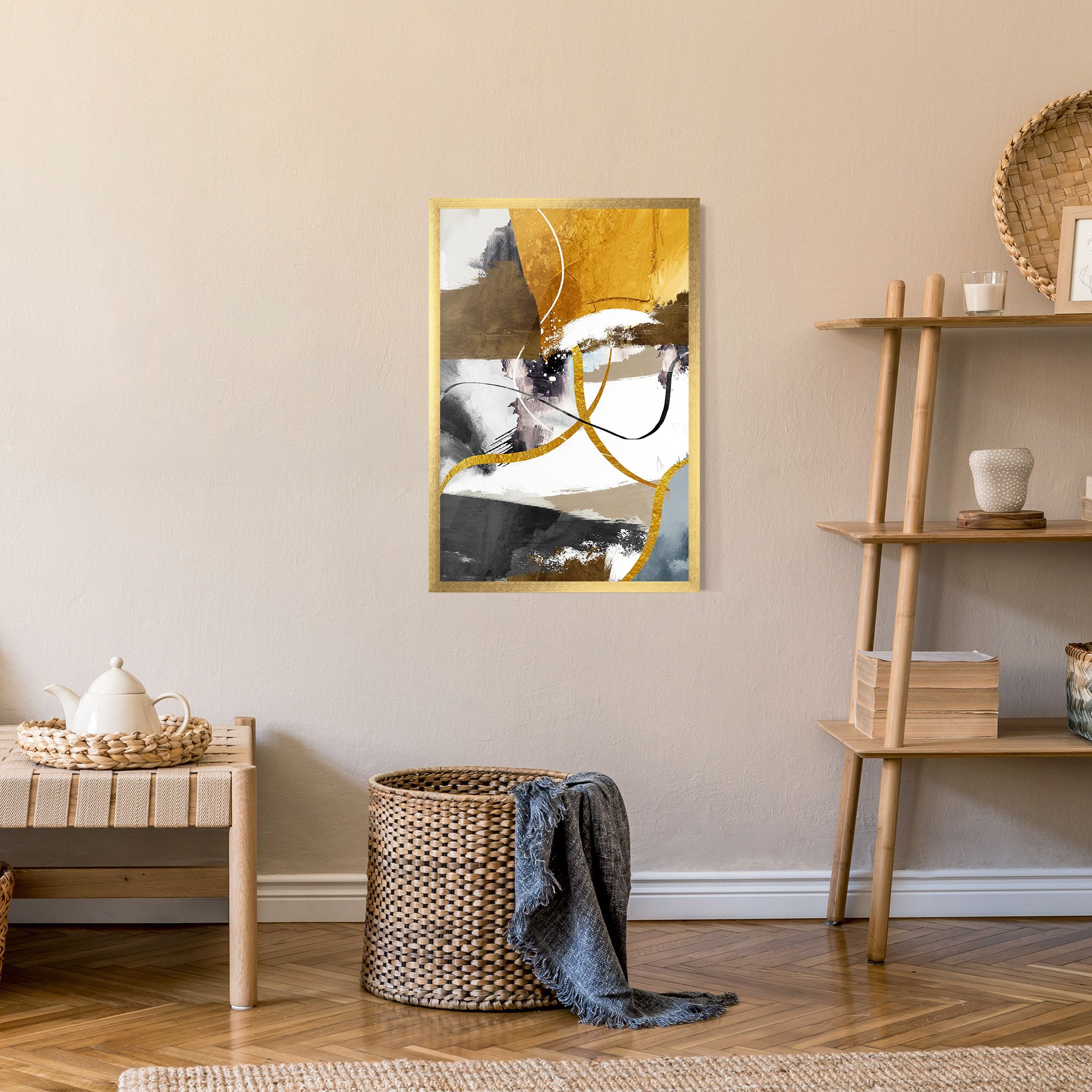 Chaotic Golden Painting mockup 9