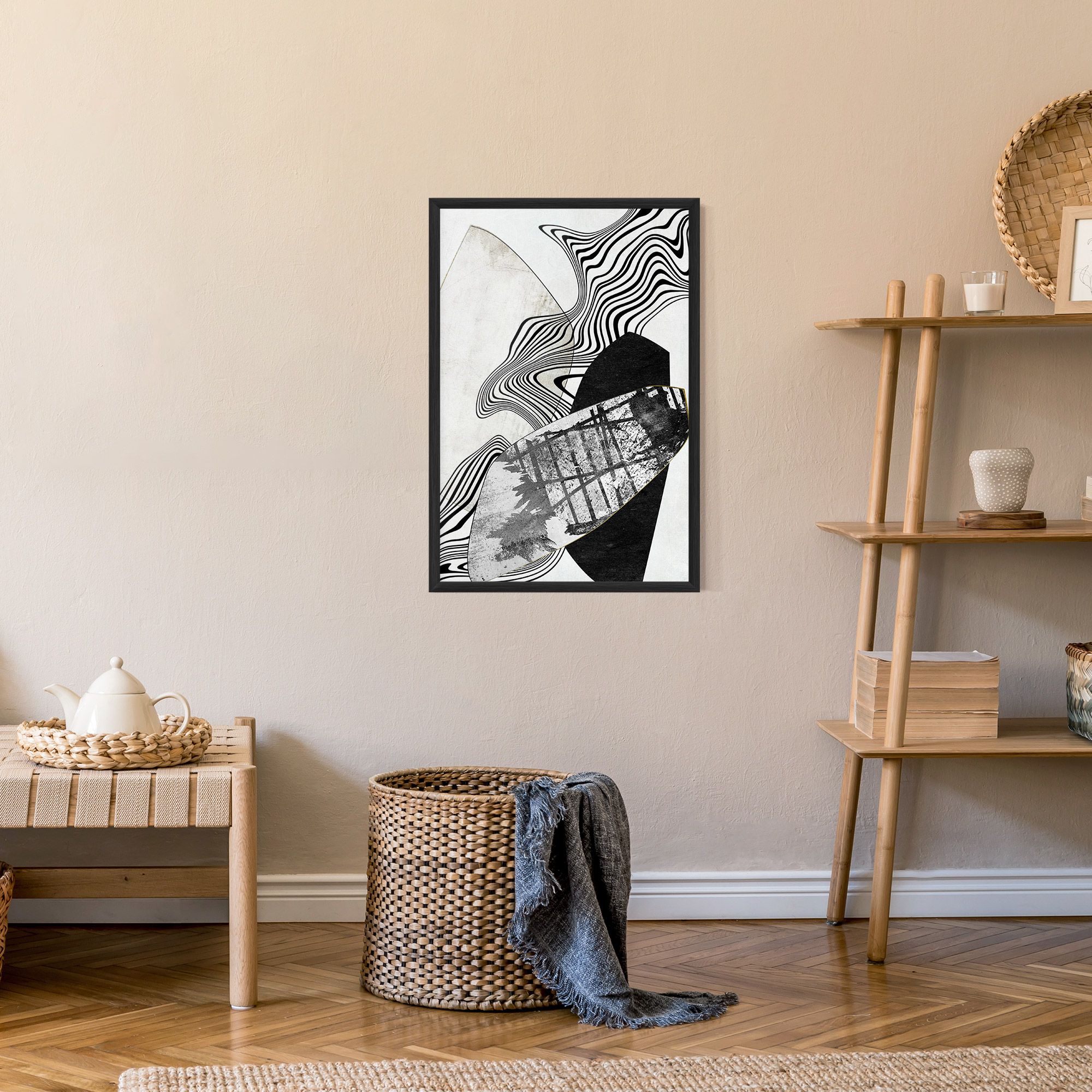 Abstract Black Lines mockup 9