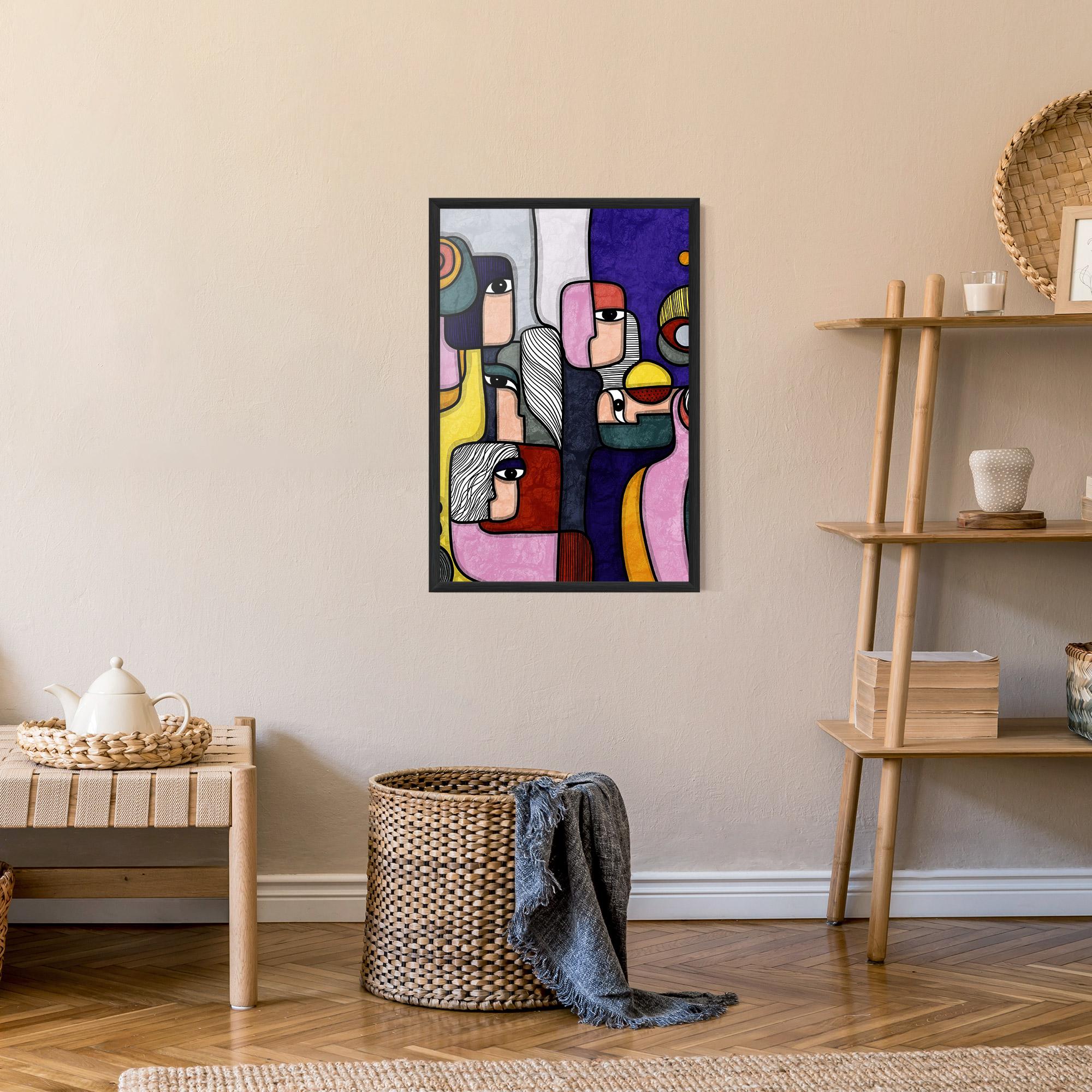 Poster Înrămat Abstract Looking Eyes mockup 9