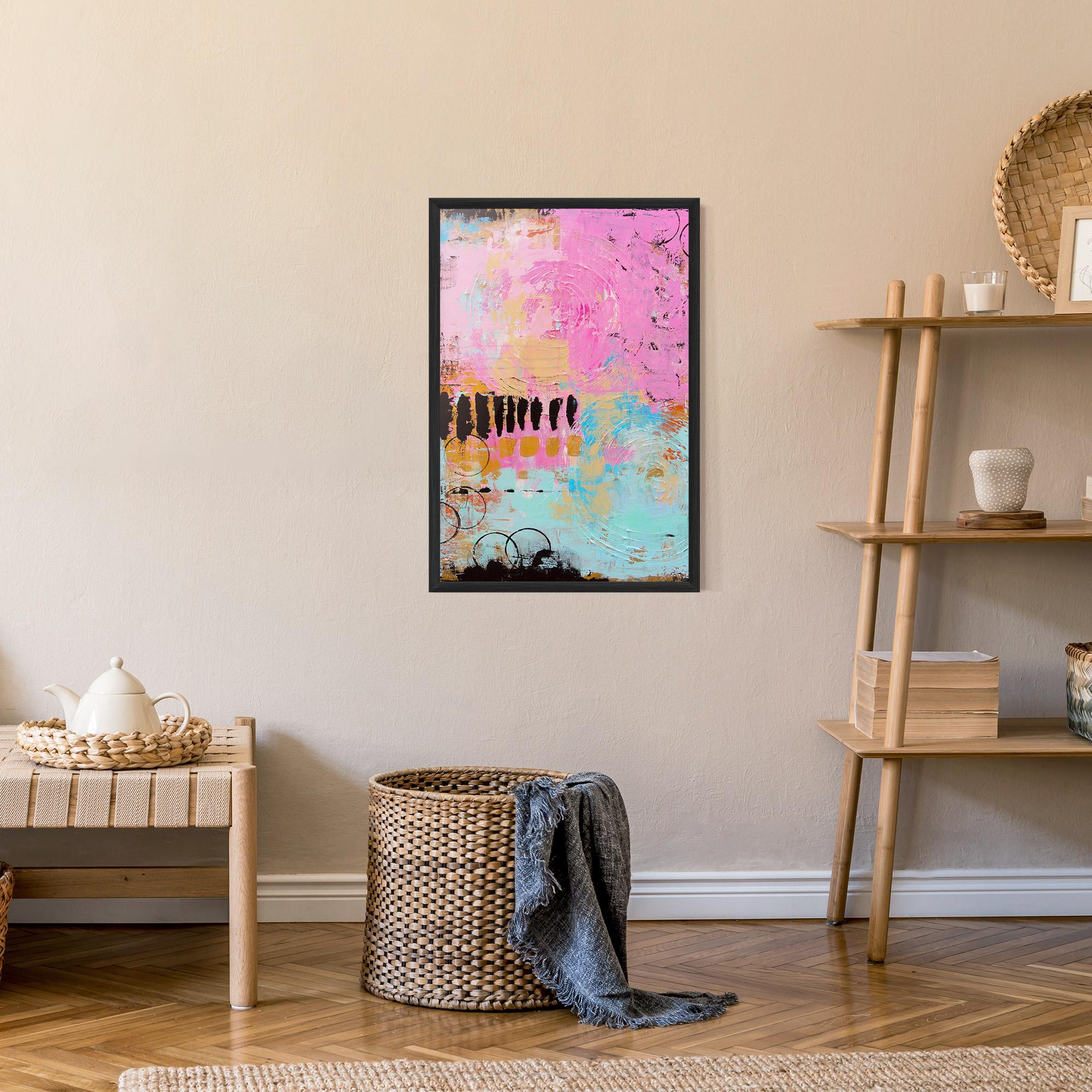 Poster Înrămat Abstract Pink Circle mockup 9
