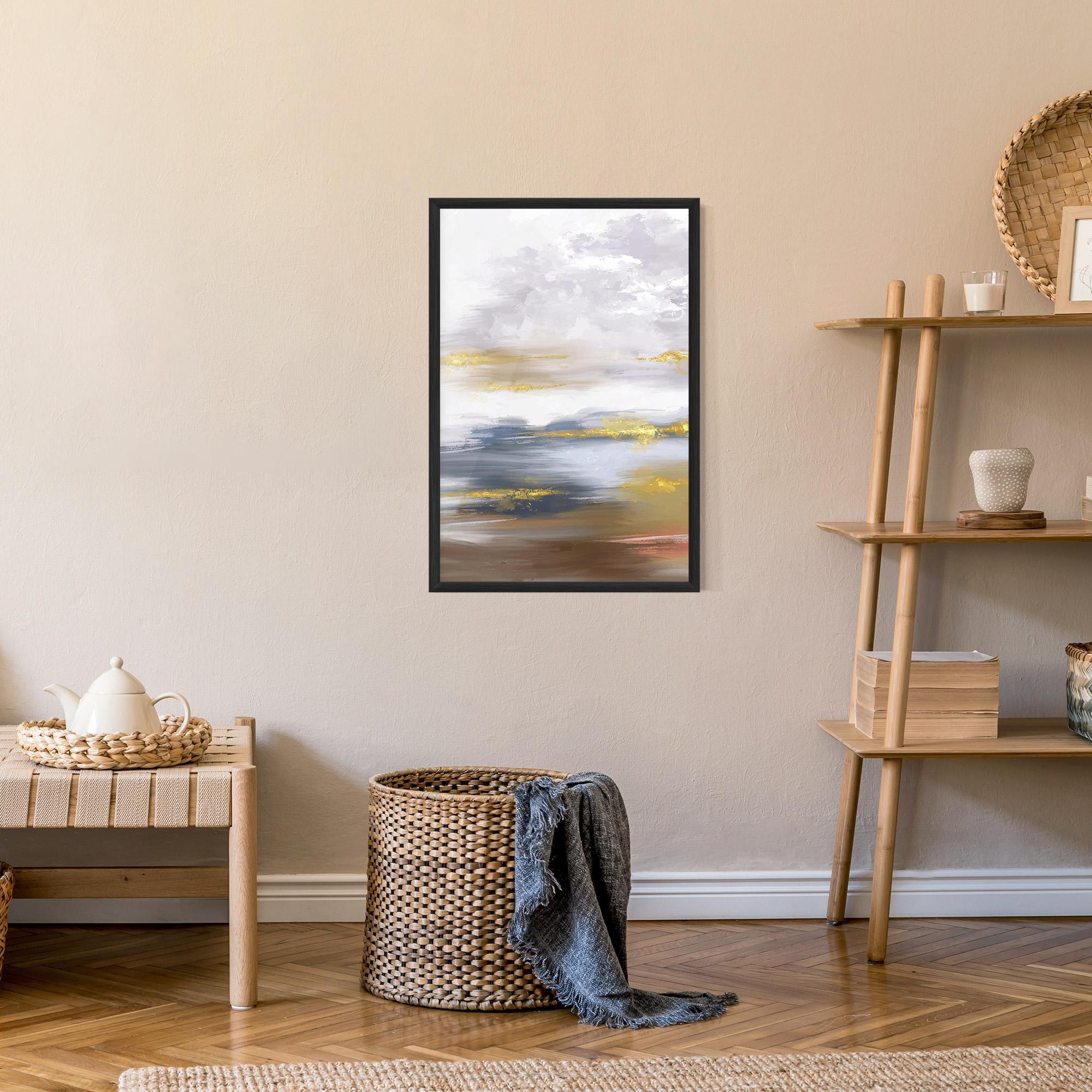 Poster Înrămat Messy Gold Art mockup 9