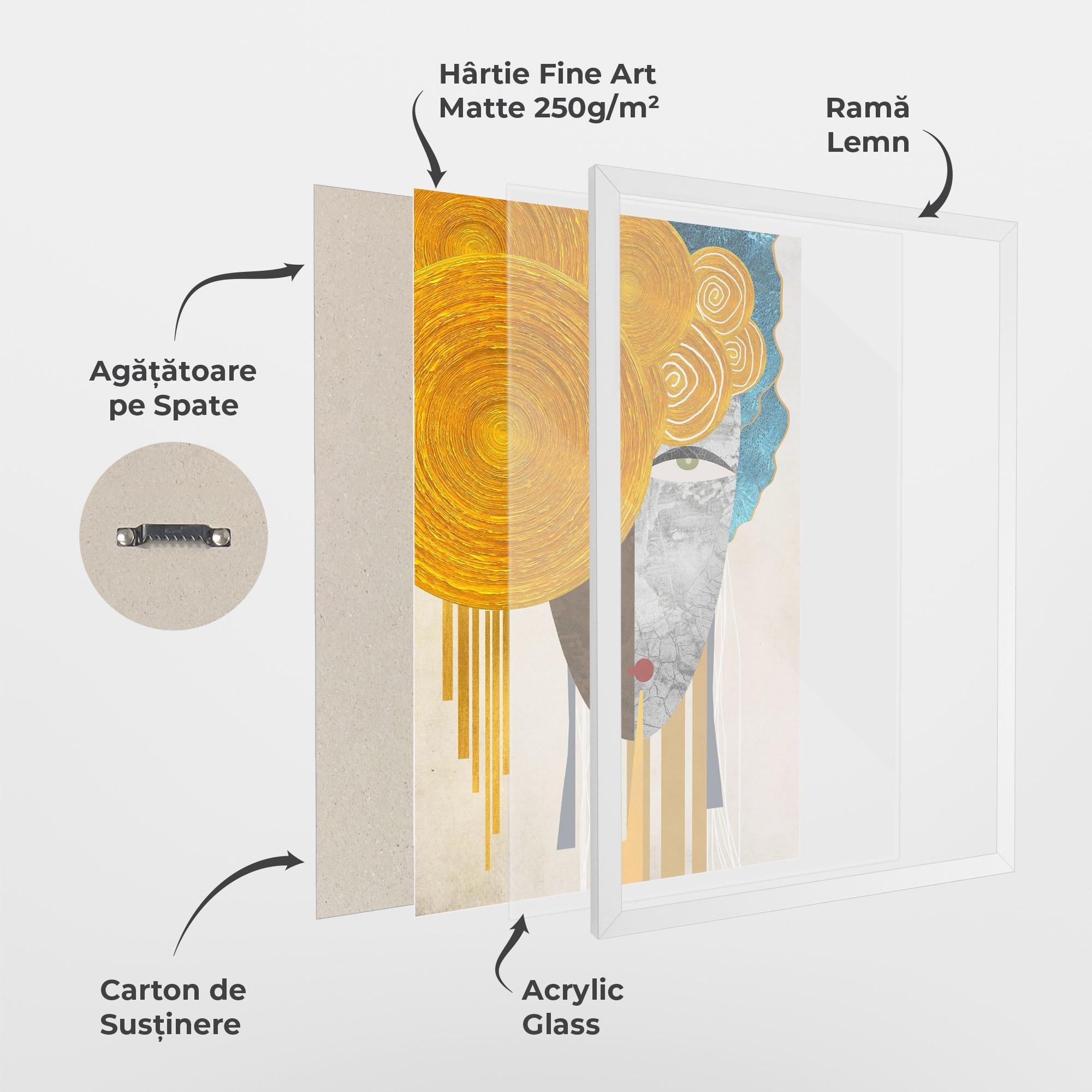 Poster Înrămat Abstract Grey Face 1 mockup 1