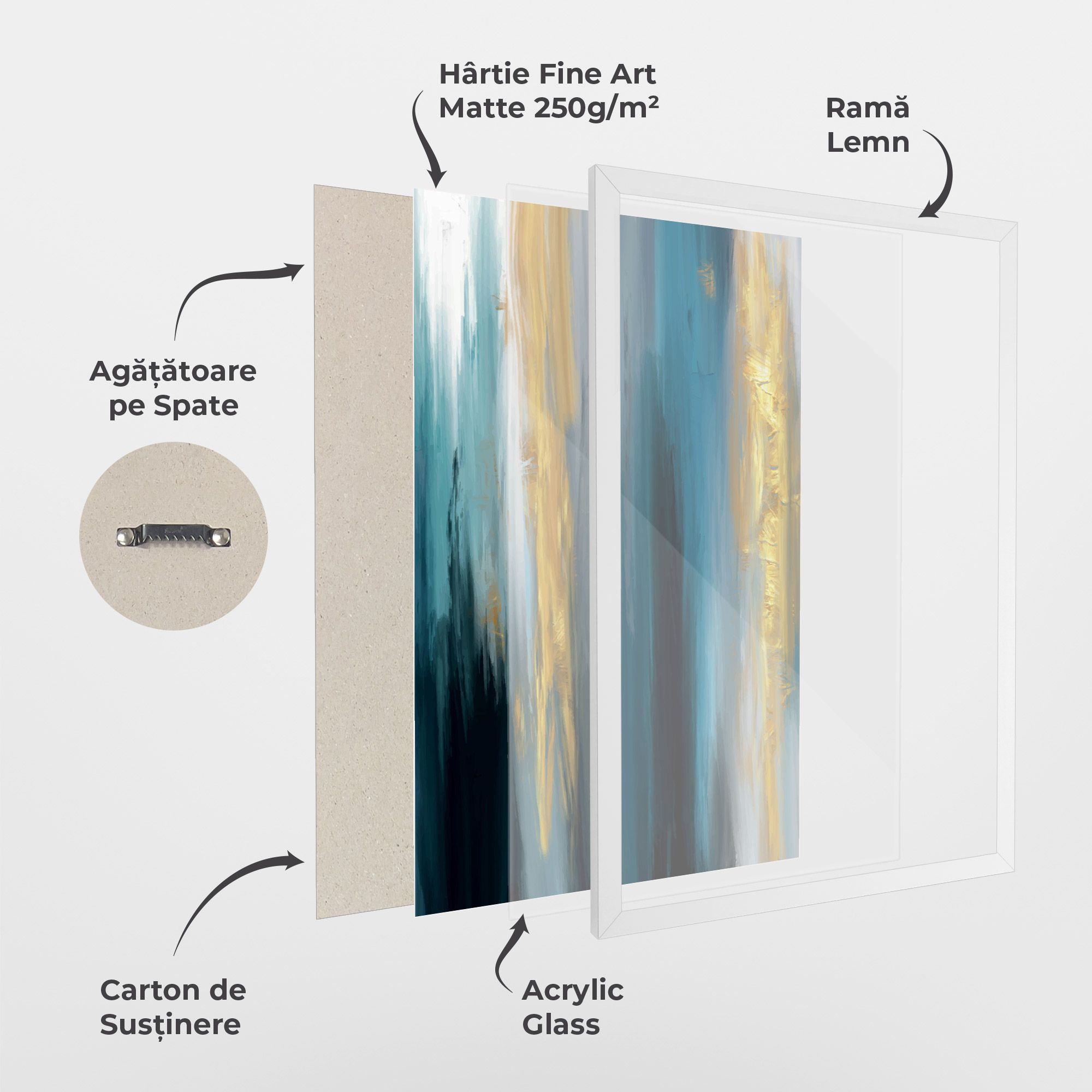 Golden Black Blue Art mockup 1