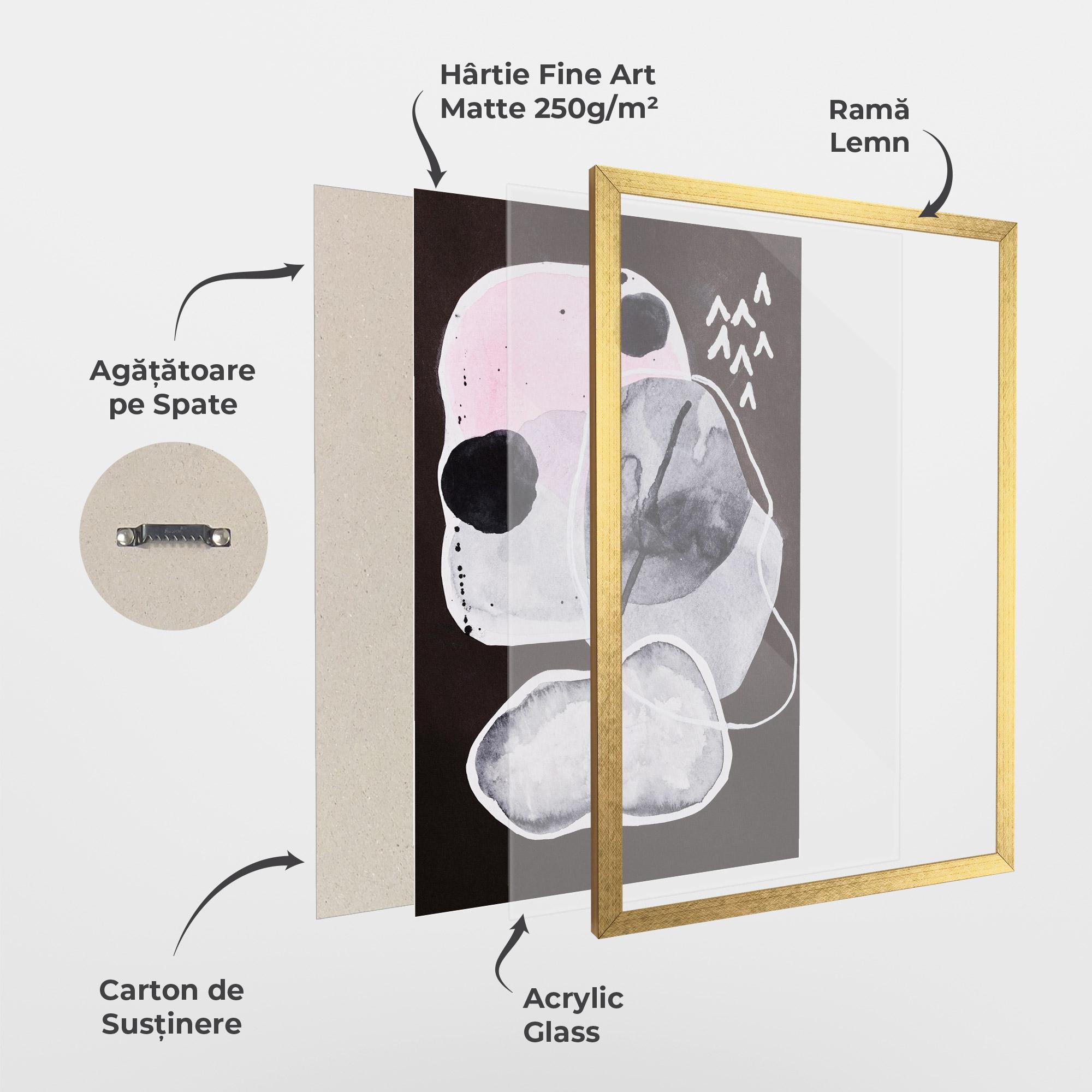 Poster Înrămat Abstract Collage mockup 1