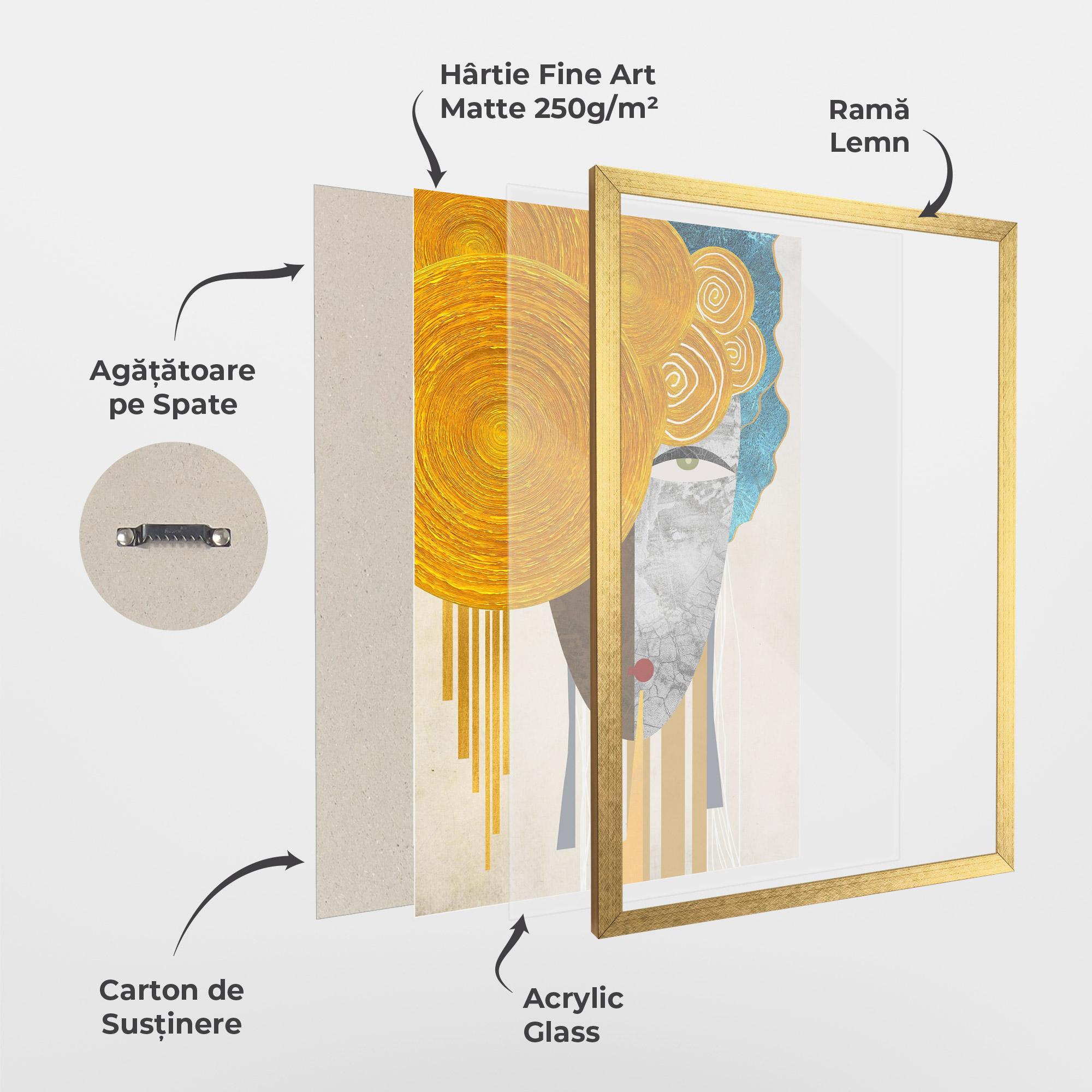 Poster Înrămat Abstract Grey Face 1 mockup 1