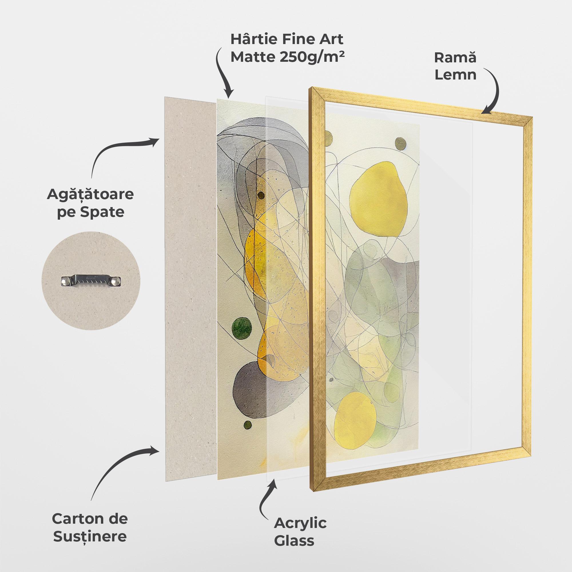 Poster Înrămat Abstract Lemons mockup 1