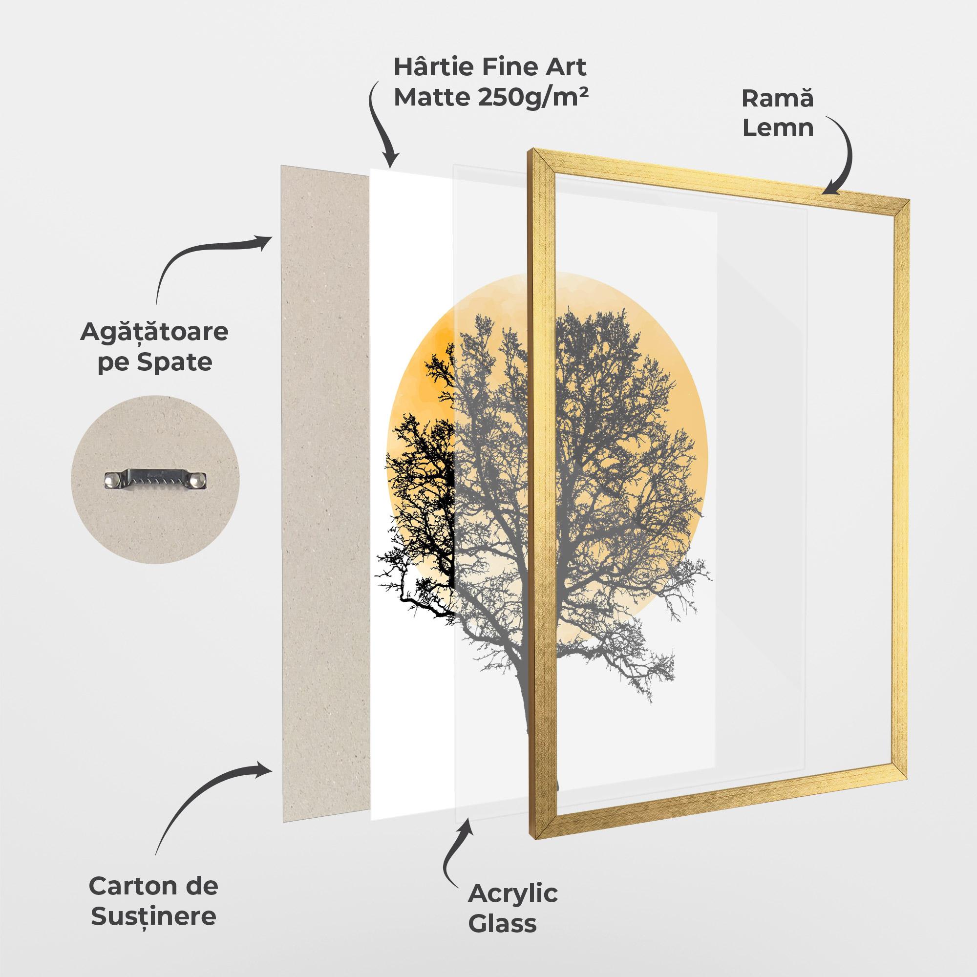 Poster Înrămat Orange Sun 01 mockup 1