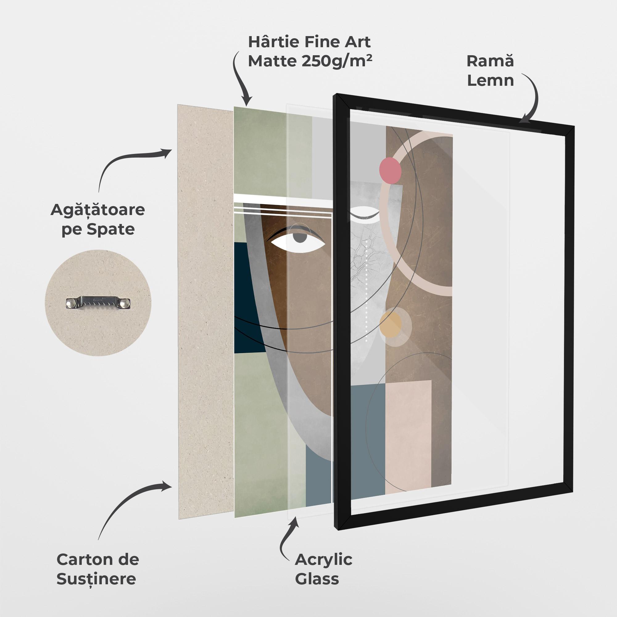 Poster Înrămat Abstract Brown Face mockup 1