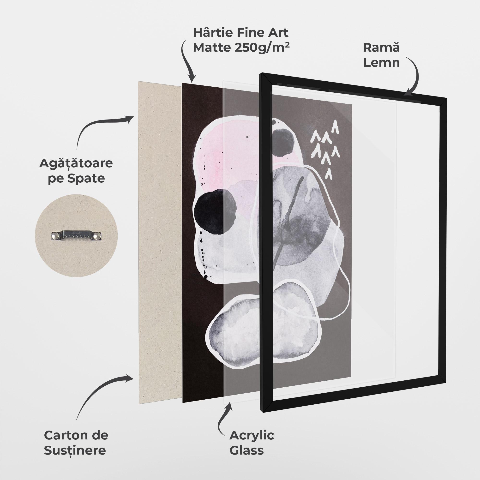 Poster Înrămat Abstract Collage mockup 1