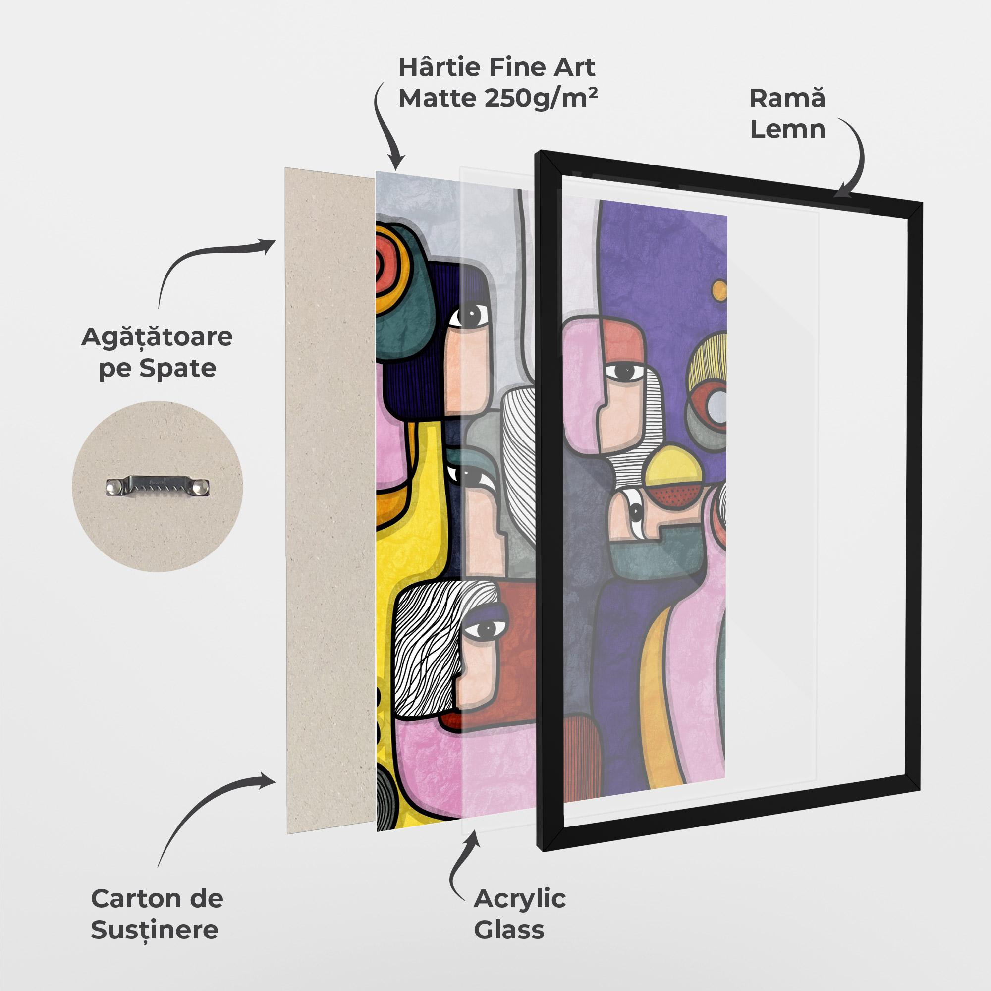 Poster Înrămat Abstract Looking Eyes mockup 1