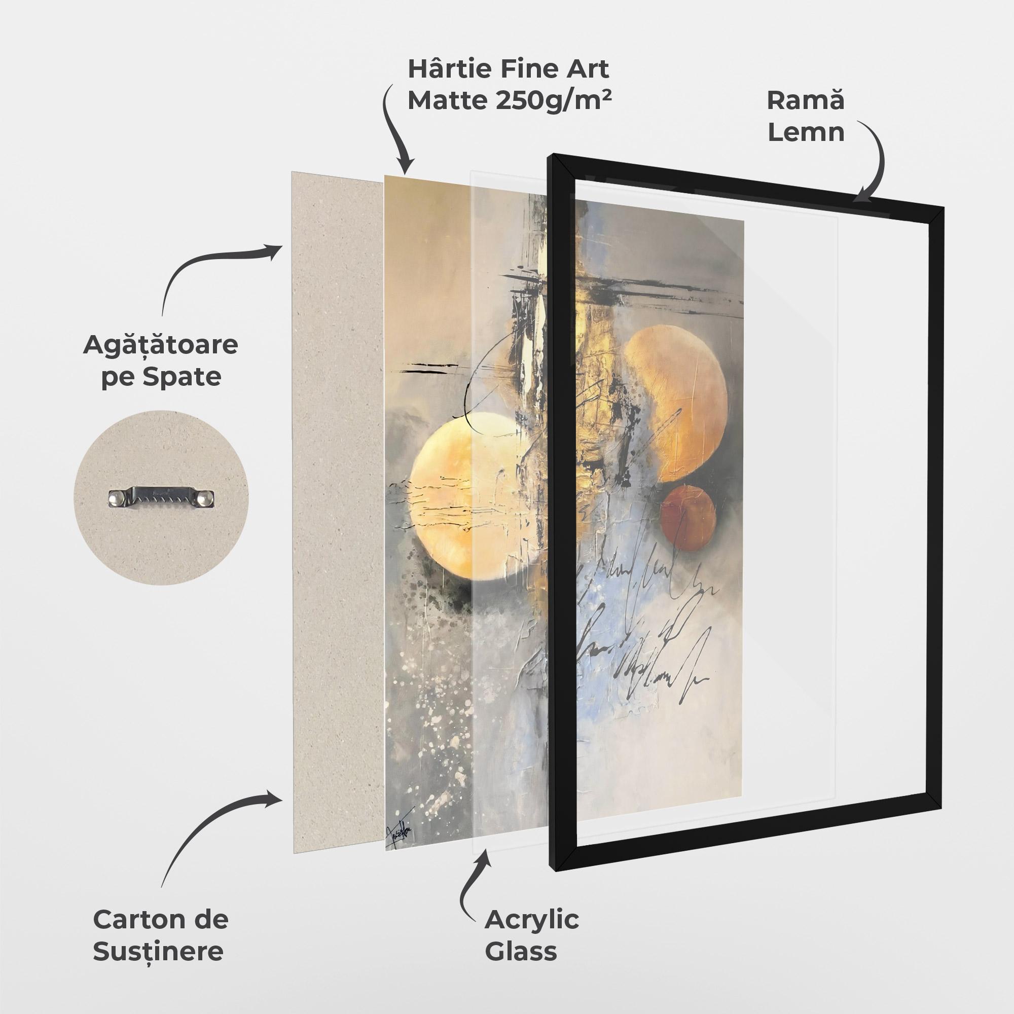 Poster Înrămat Abstract Moons mockup 1