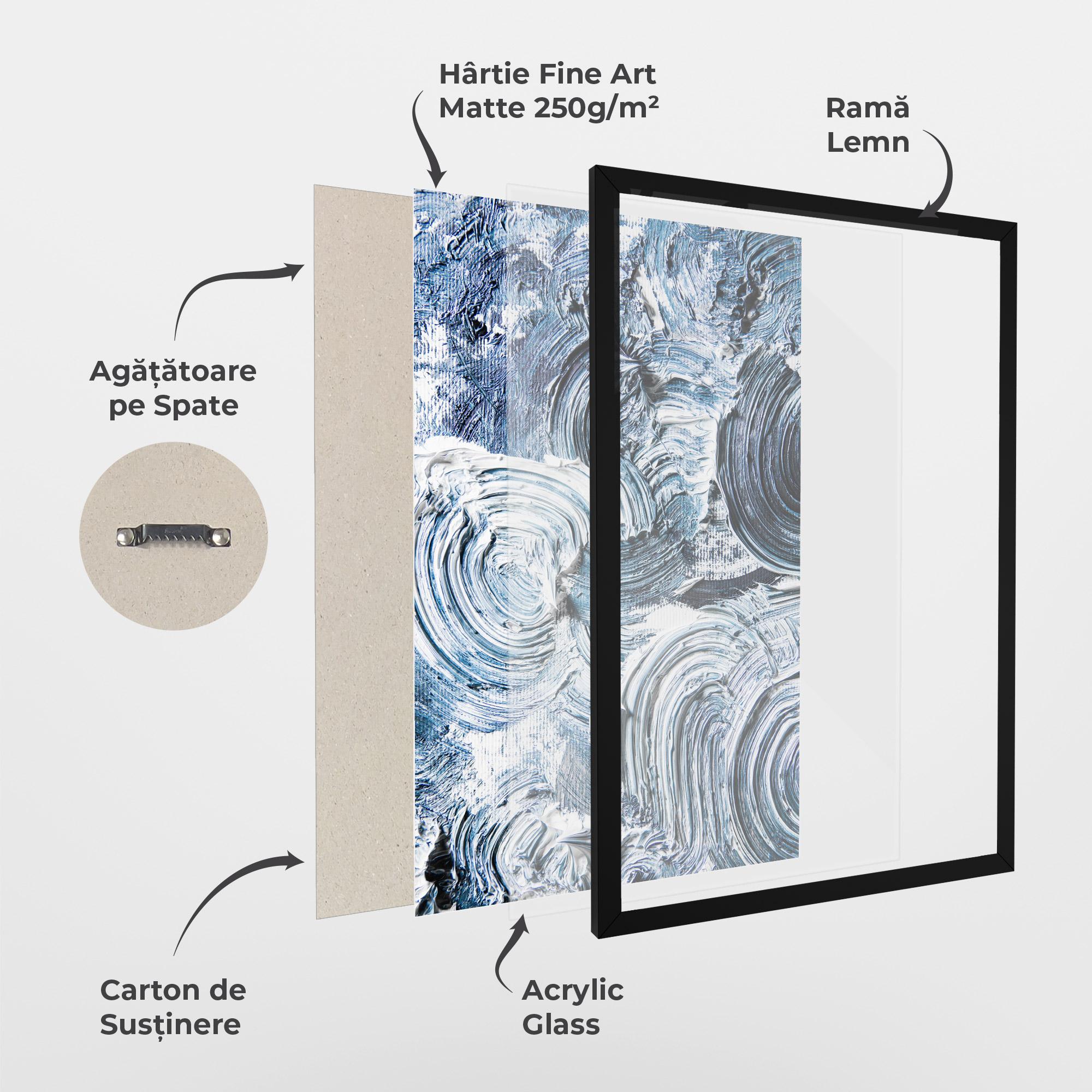 Poster Înrămat Cream Textured Painting mockup 1