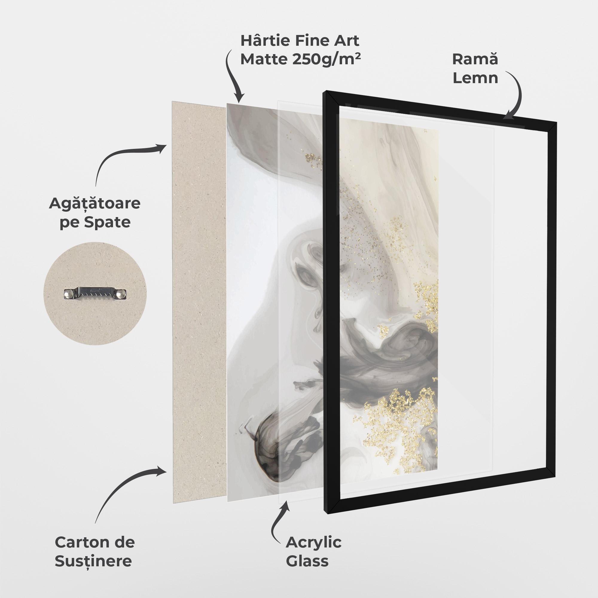 Poster Înrămat Gold Glitter Watercolor mockup 1