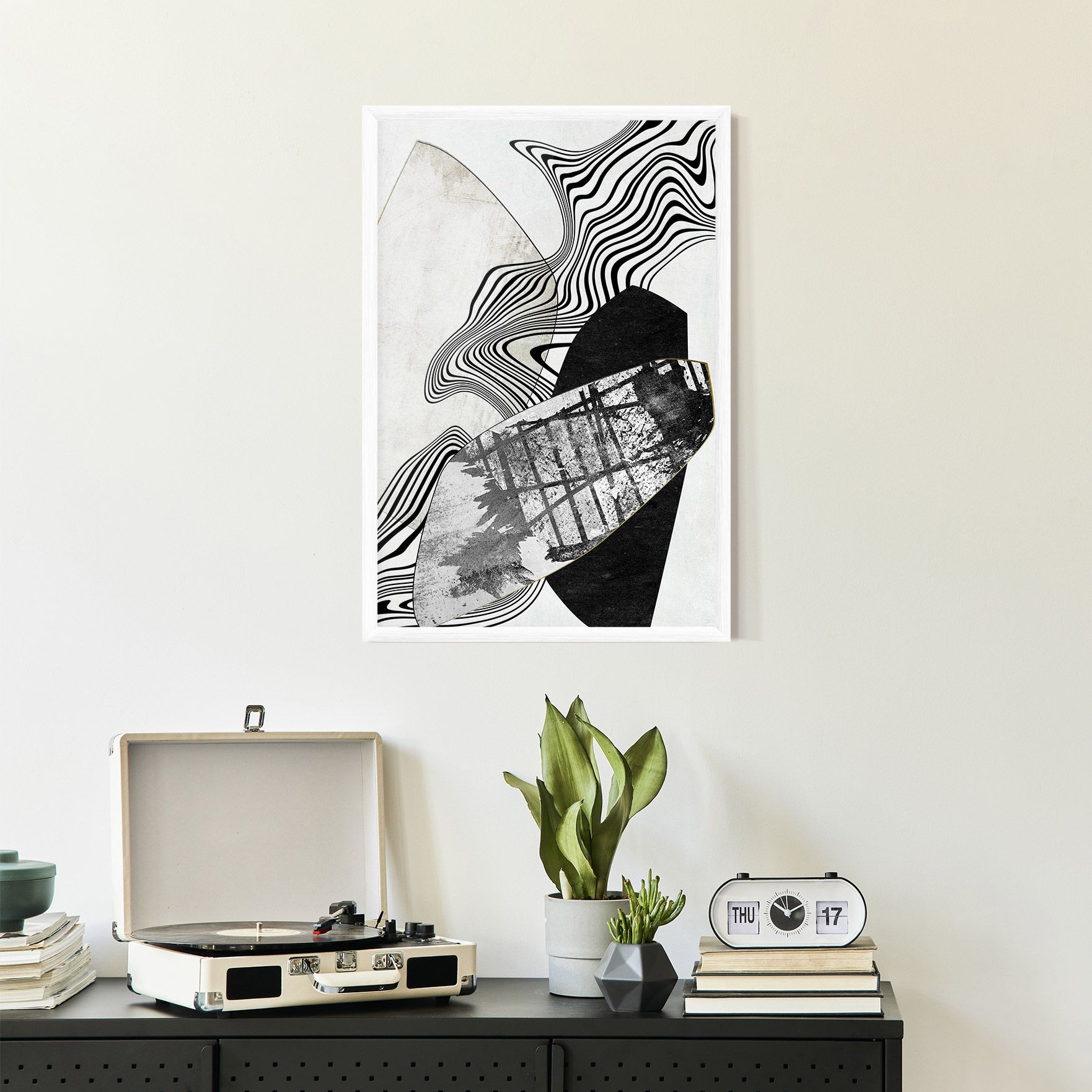 Abstract Black Lines mockup 2