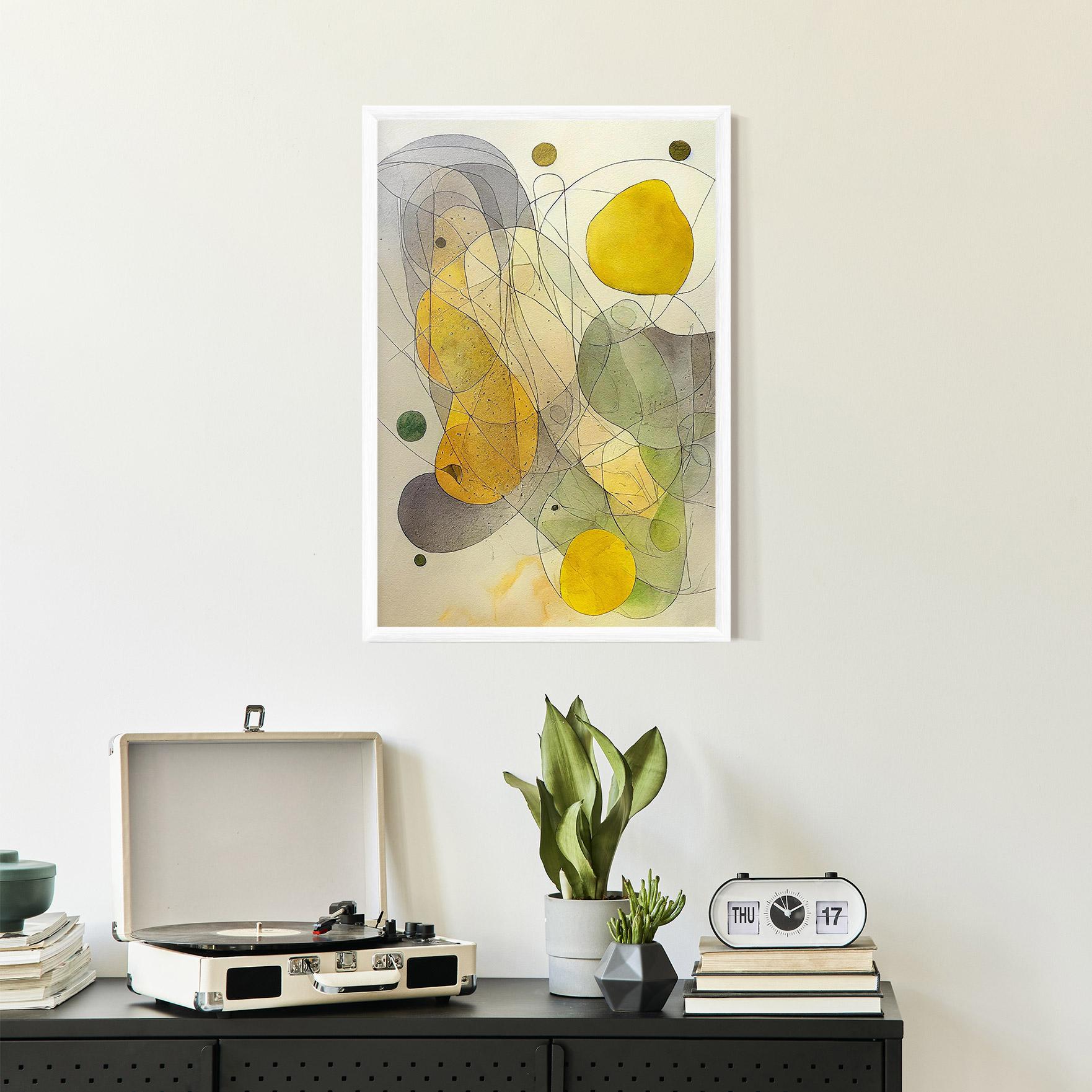 Poster Înrămat Abstract Lemons mockup 2