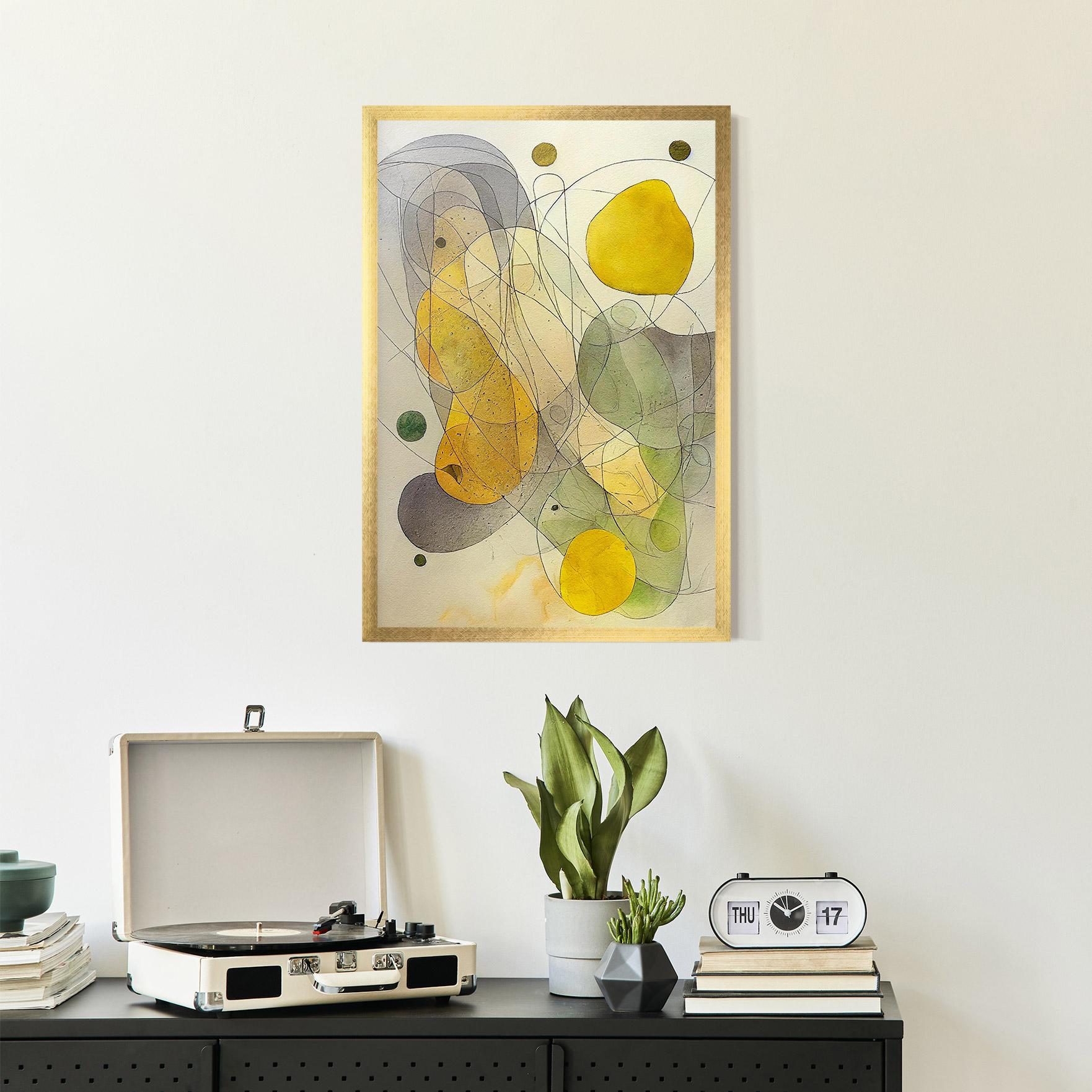 Poster Înrămat Abstract Lemons mockup 2