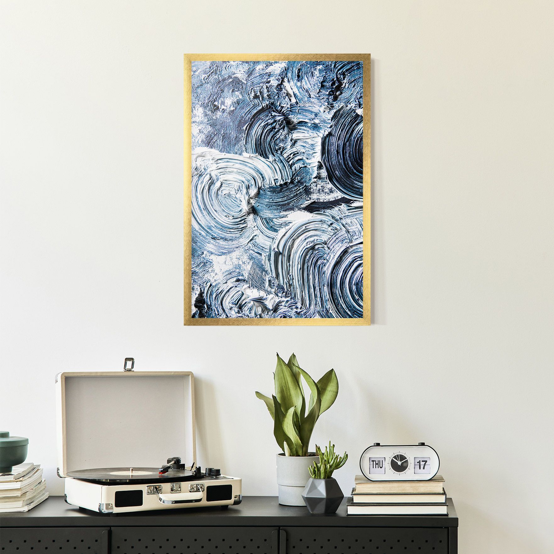 Cream Textured Painting mockup 2