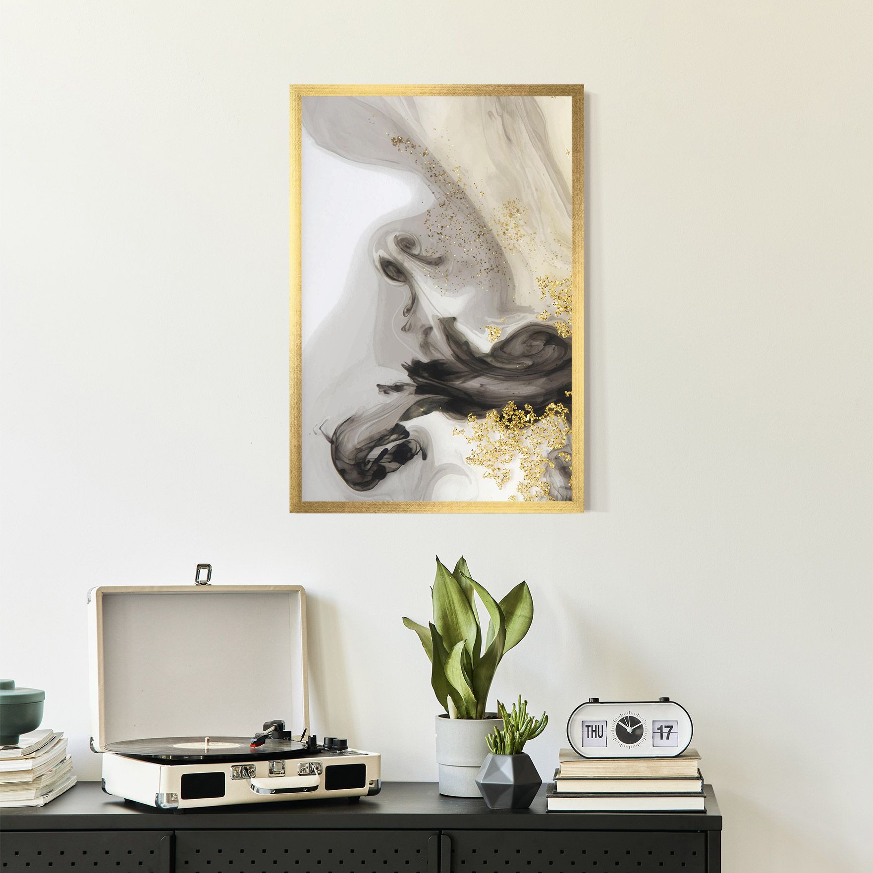 Gold Glitter Watercolor mockup 2