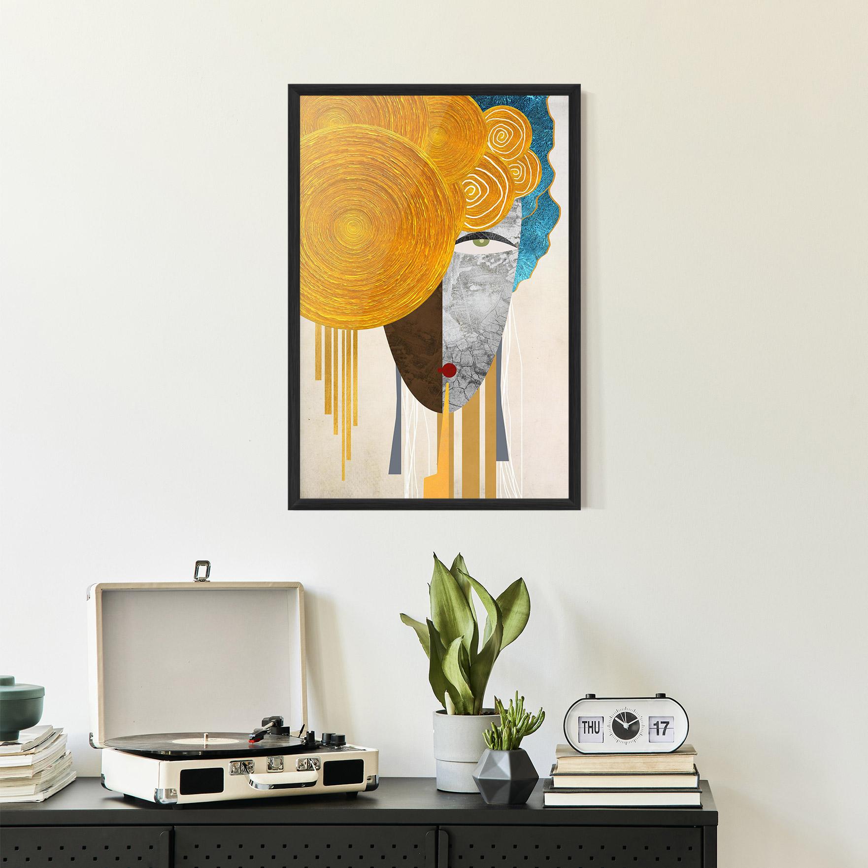 Poster Înrămat Abstract Grey Face 1 mockup 2