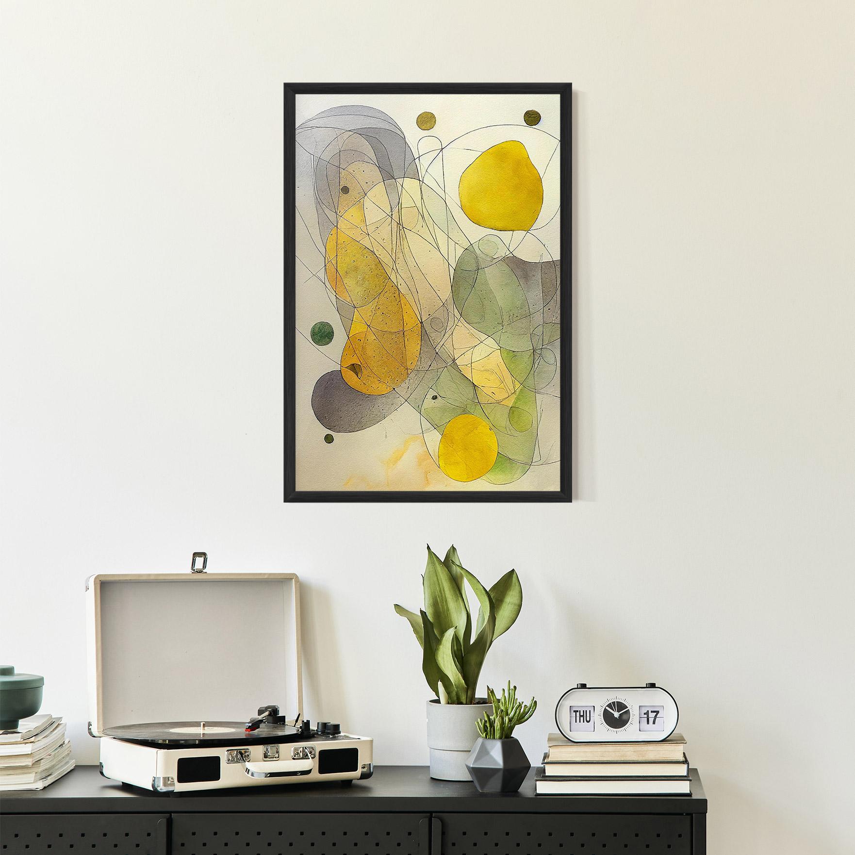 Poster Înrămat Abstract Lemons mockup 2