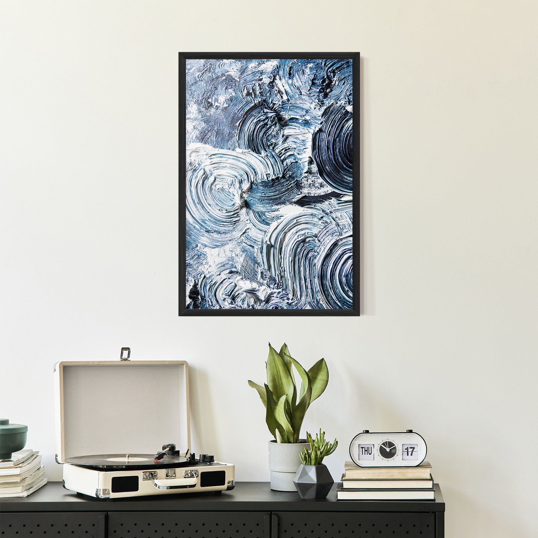 Cream Textured Painting mockup 2