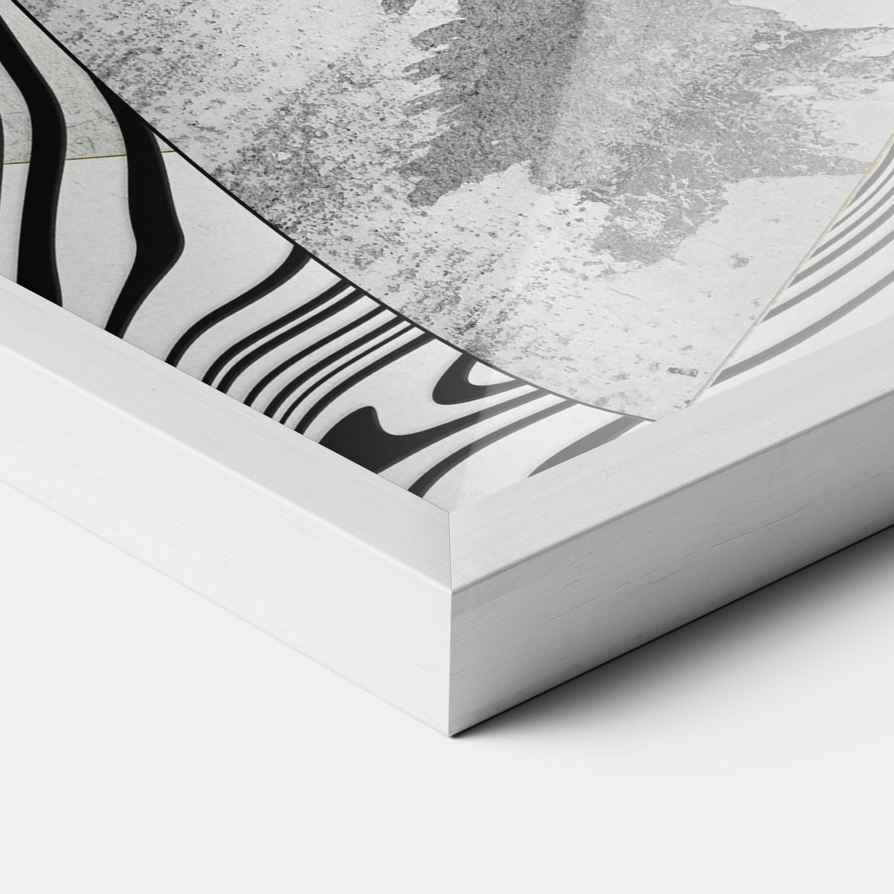 Poster Înrămat Abstract Black Lines mockup 3