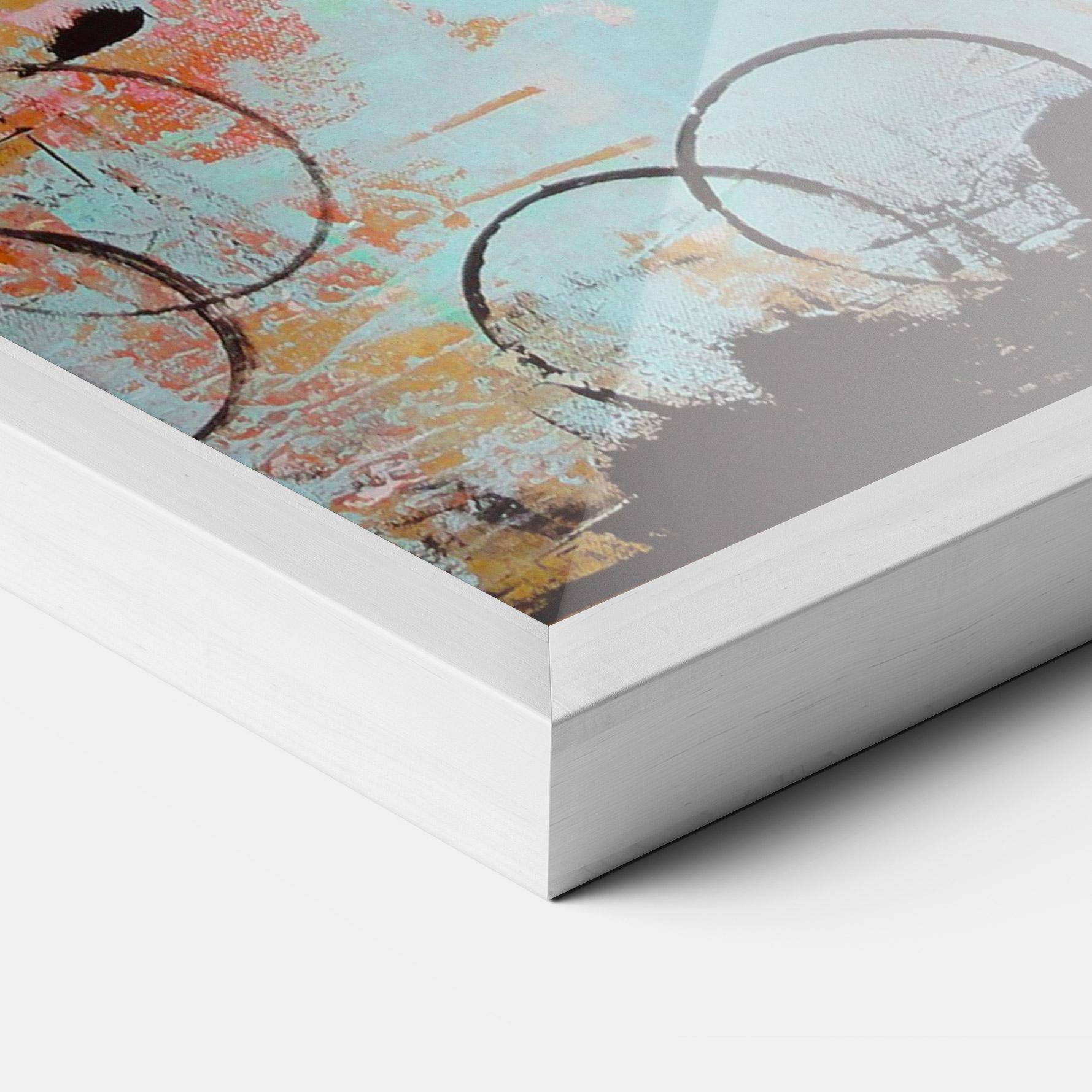 Poster Înrămat Abstract Pink Circle mockup 3