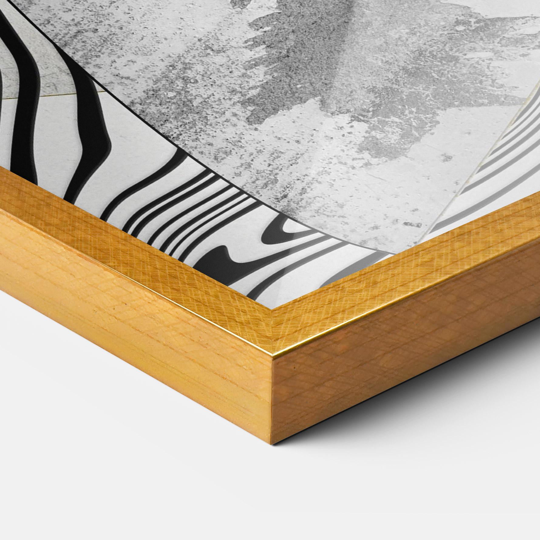 Poster Înrămat Abstract Black Lines mockup 3