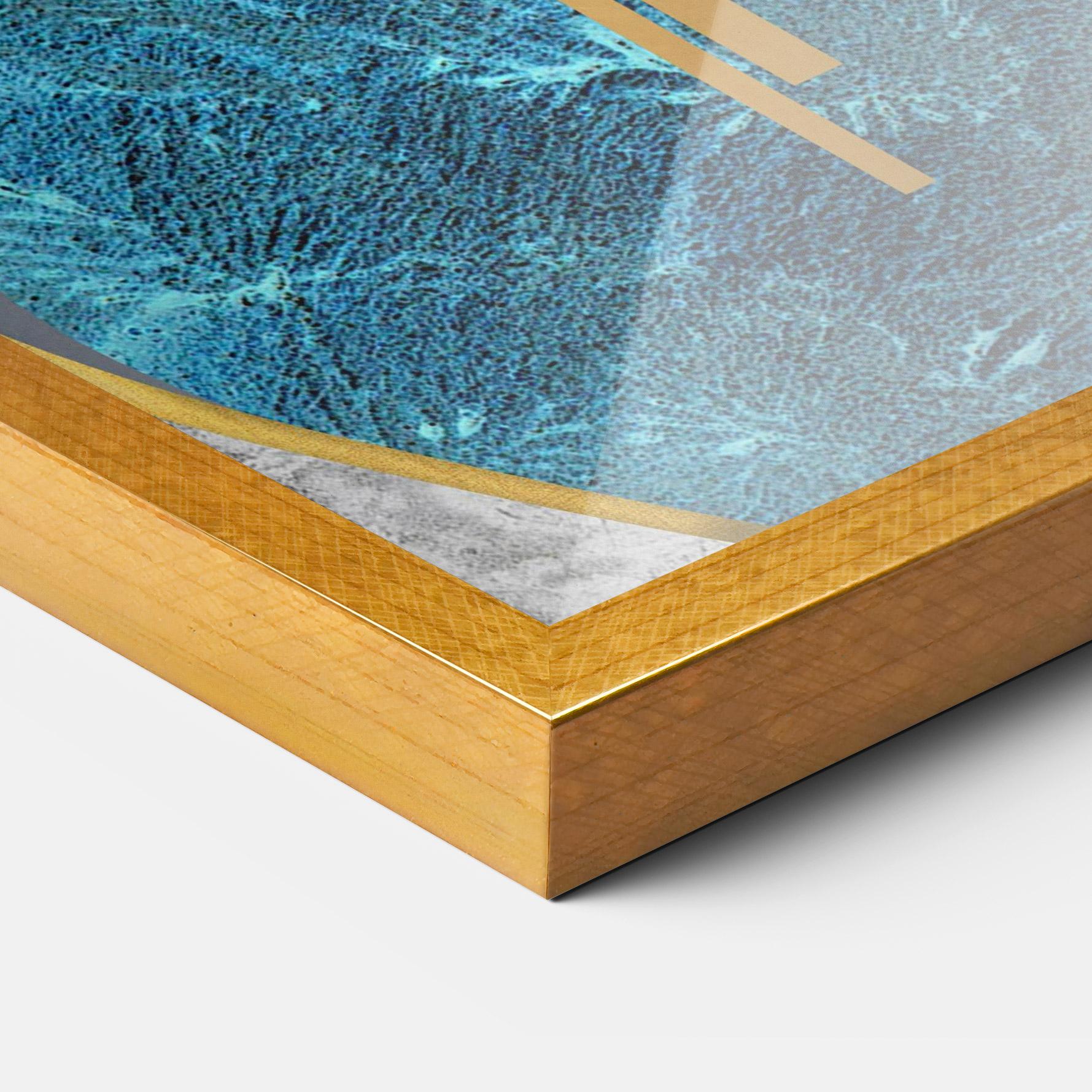 Poster Înrămat Abstract Blue Face mockup 3