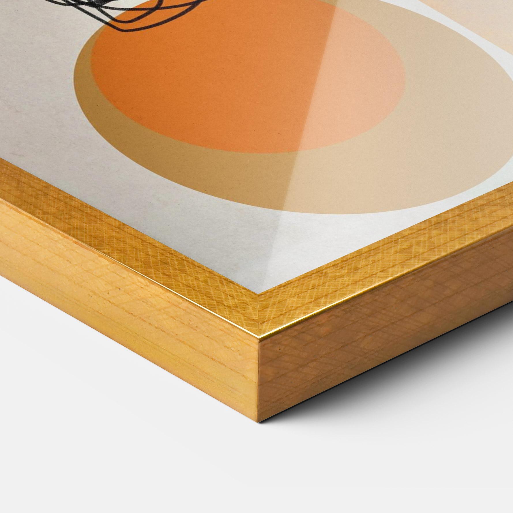 Poster Înrămat Abstract Orange Face mockup 3