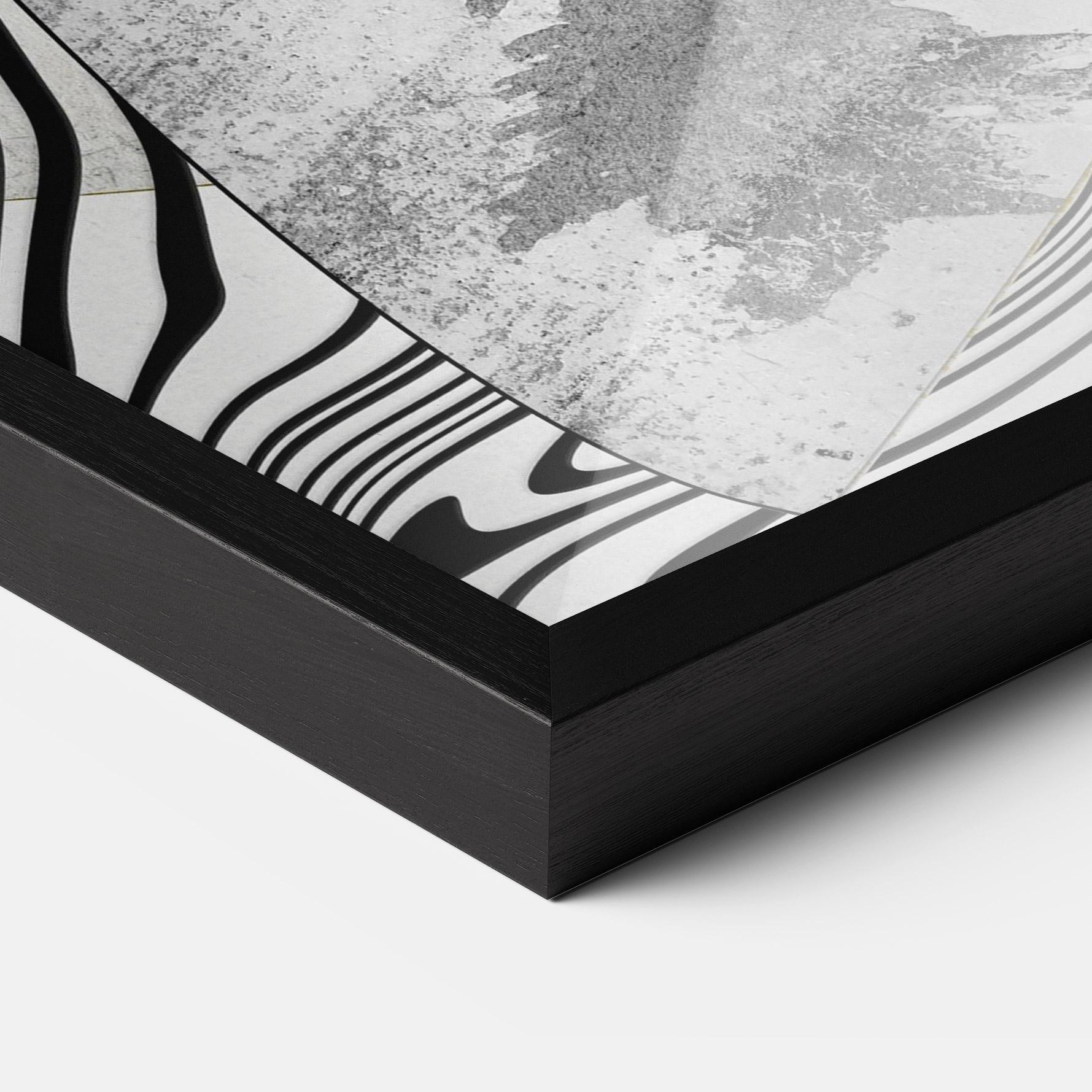 Poster Înrămat Abstract Black Lines mockup 3