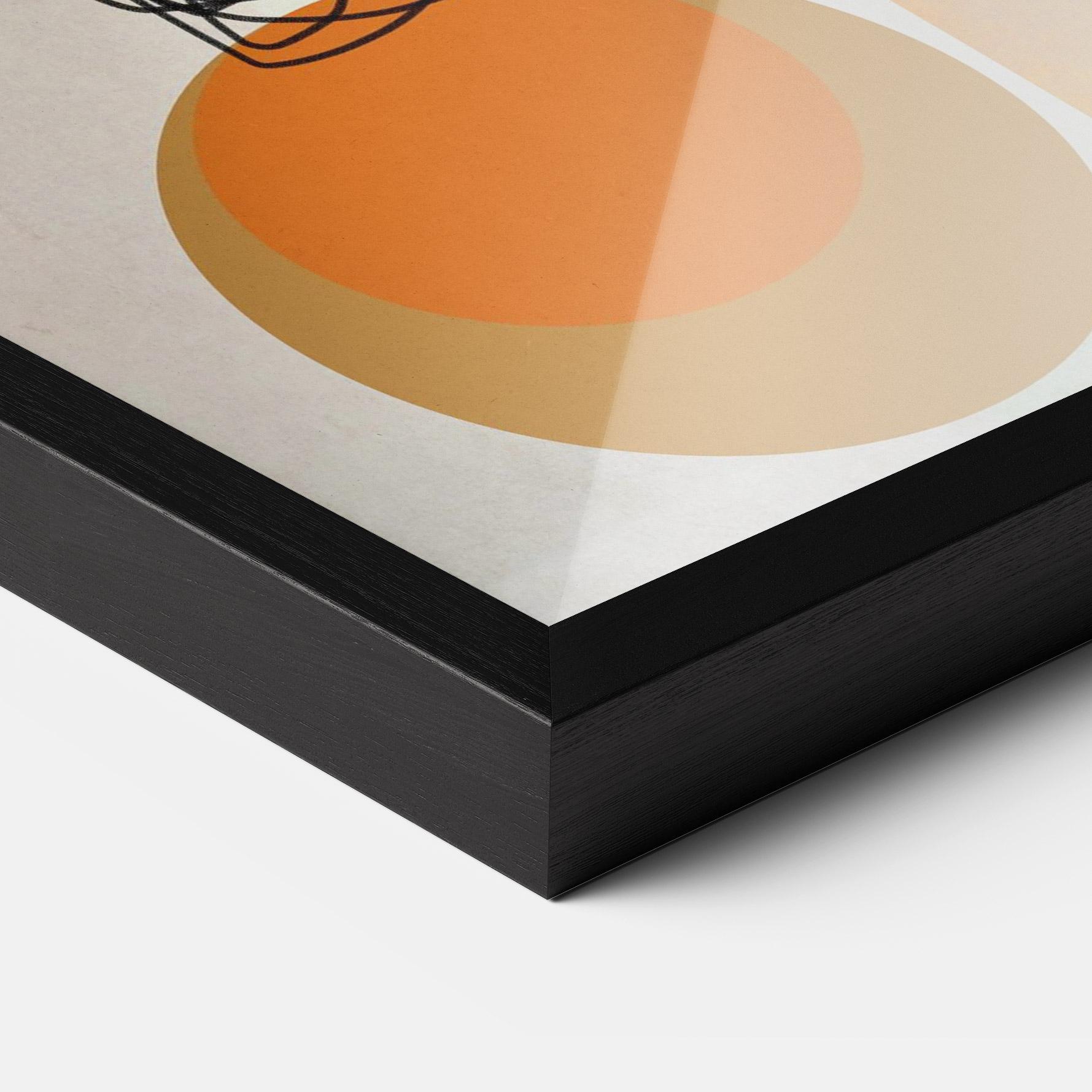 Poster Înrămat Abstract Orange Face mockup 3