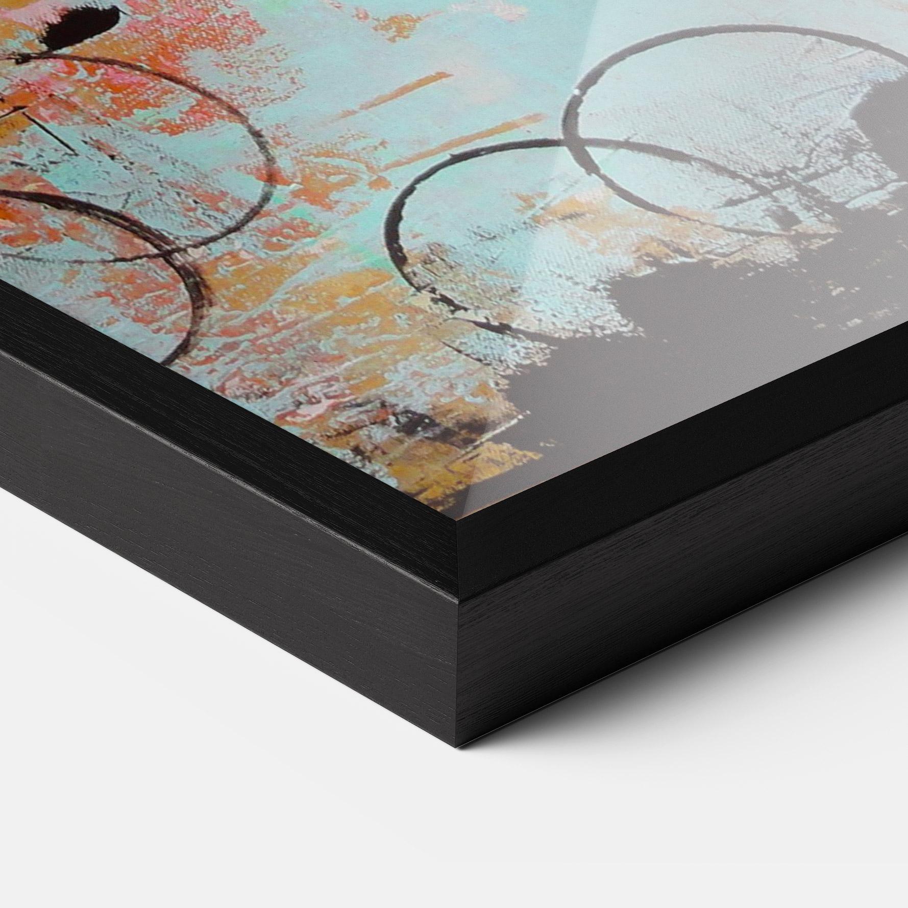 Poster Înrămat Abstract Pink Circle mockup 3