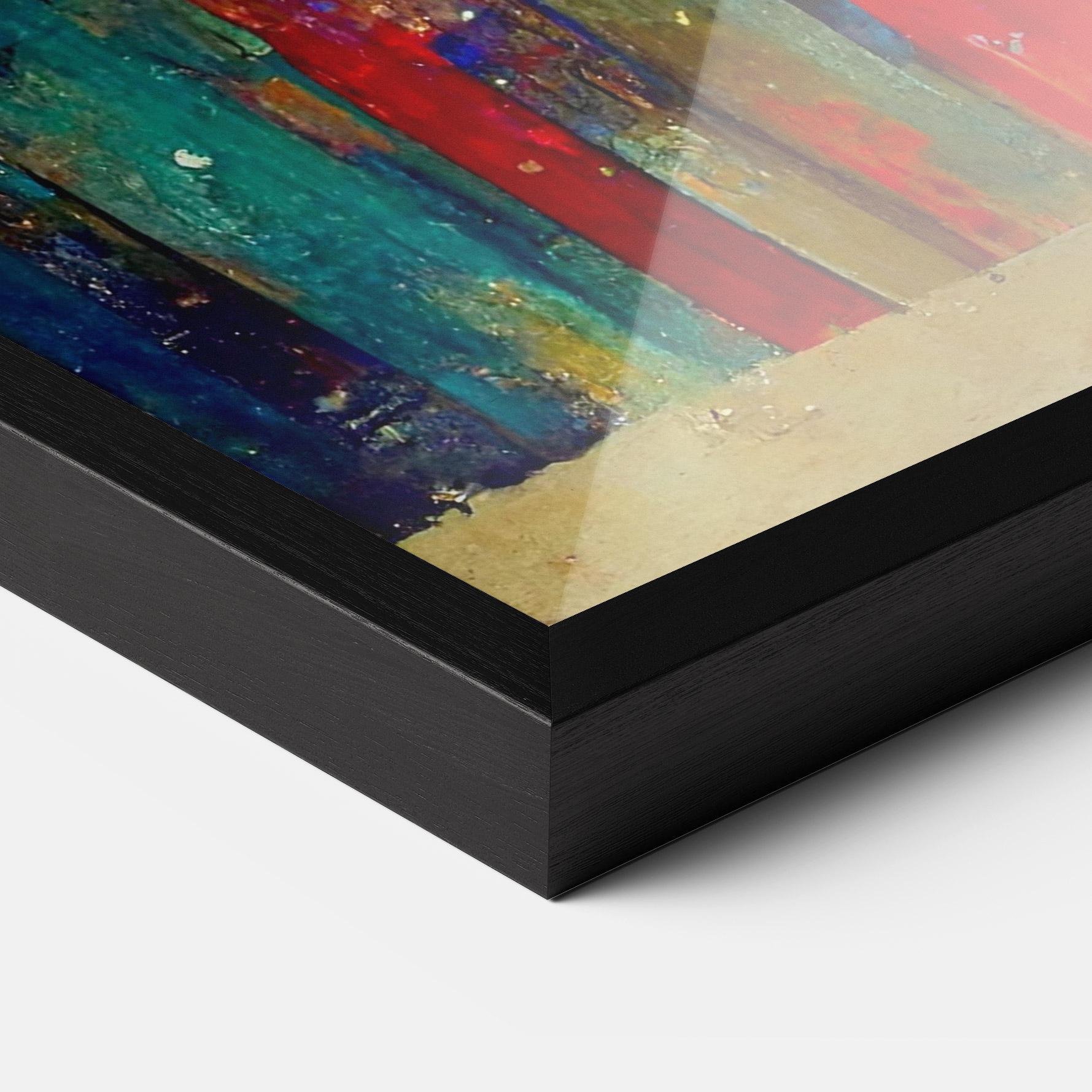 Poster Înrămat Black Lines On Yellow Light mockup 3