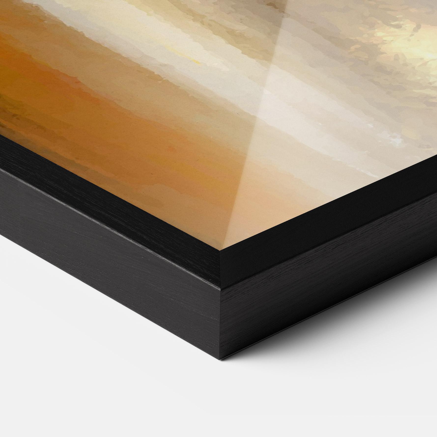 Poster Înrămat Golden Brown Art mockup 3