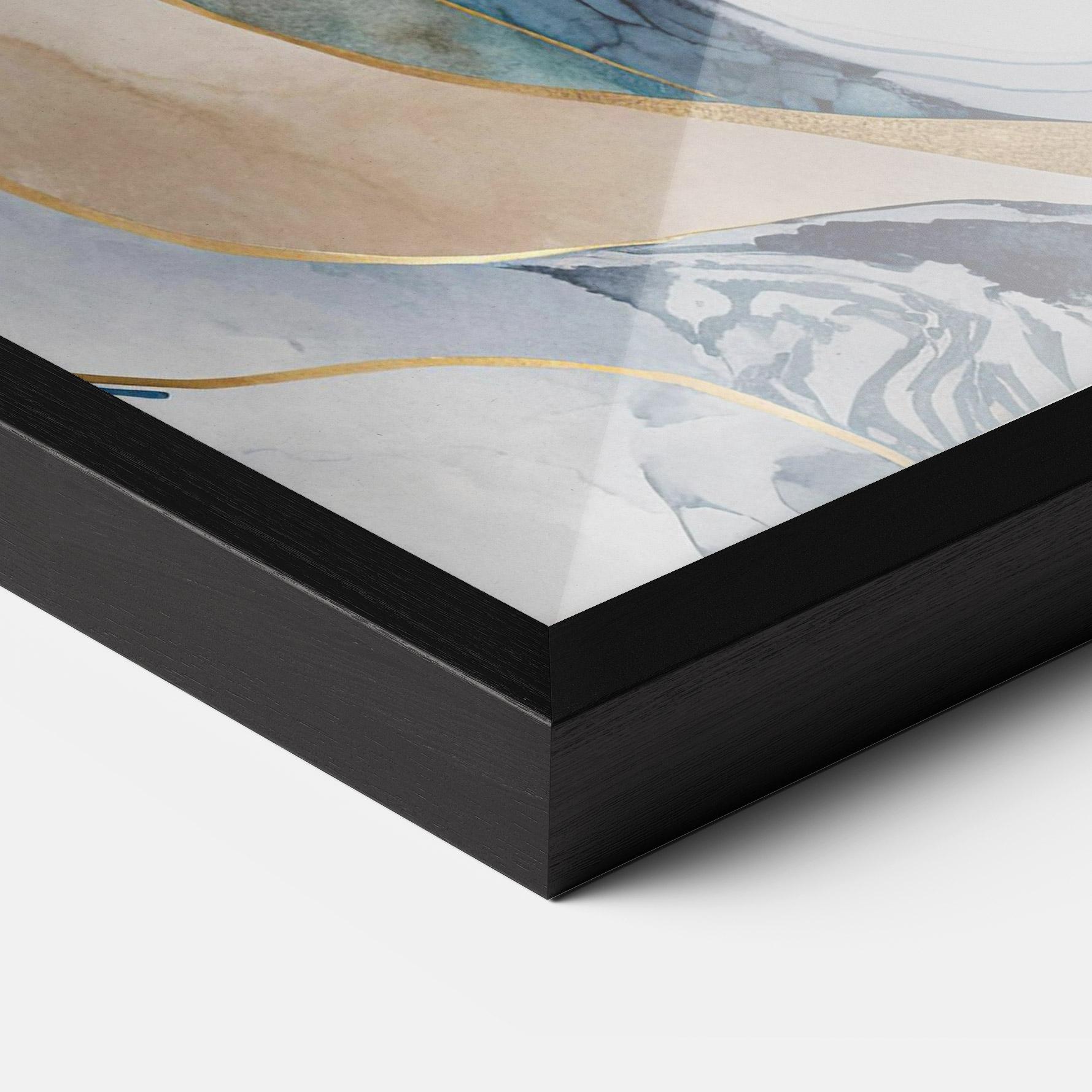 Poster Înrămat Light Blue Waves mockup 3