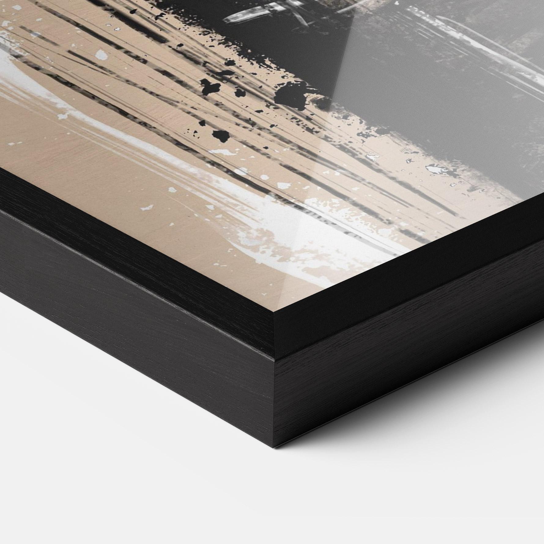 Poster Înrămat Modern Oil Painting With White mockup 3