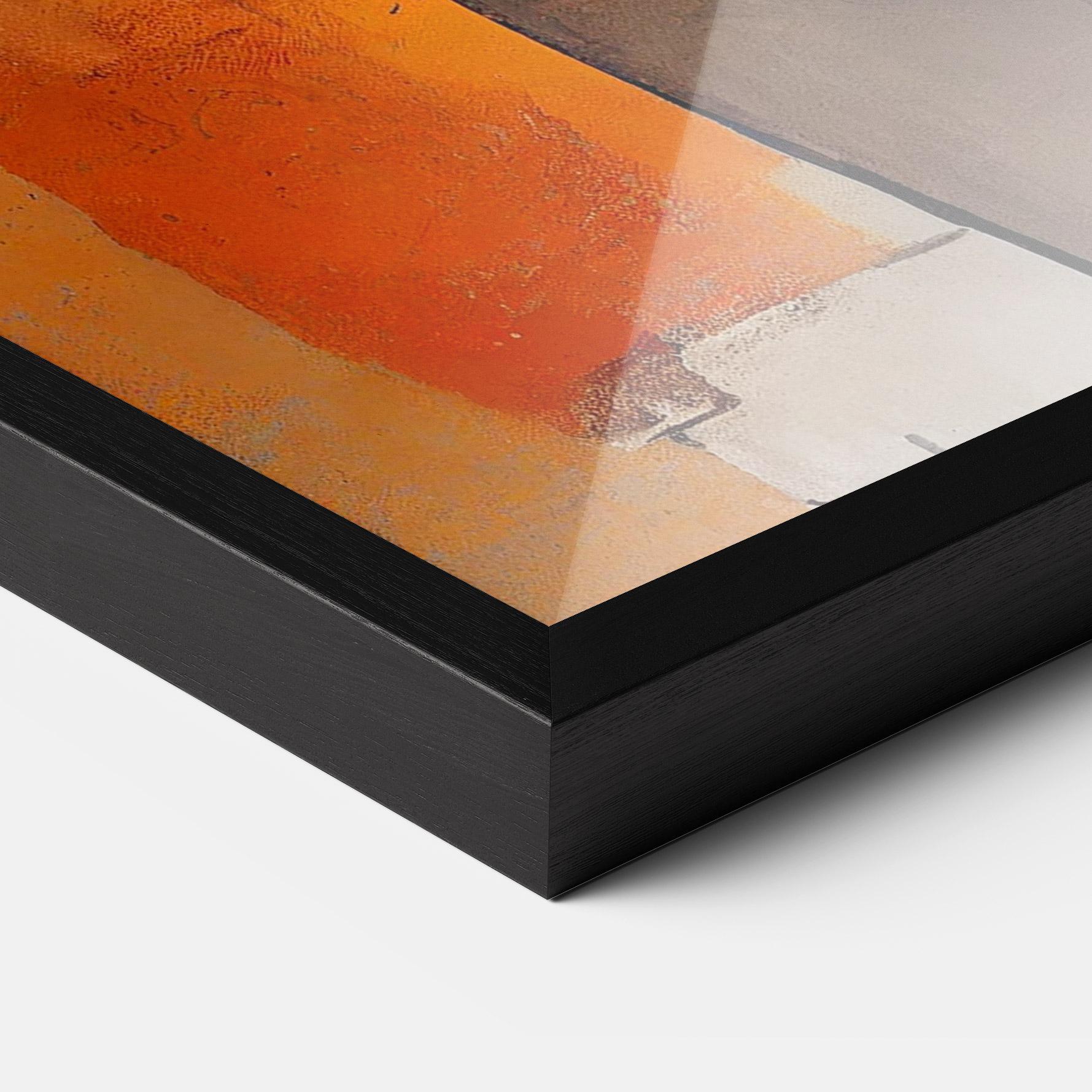 Poster Înrămat Orange Male Face mockup 3