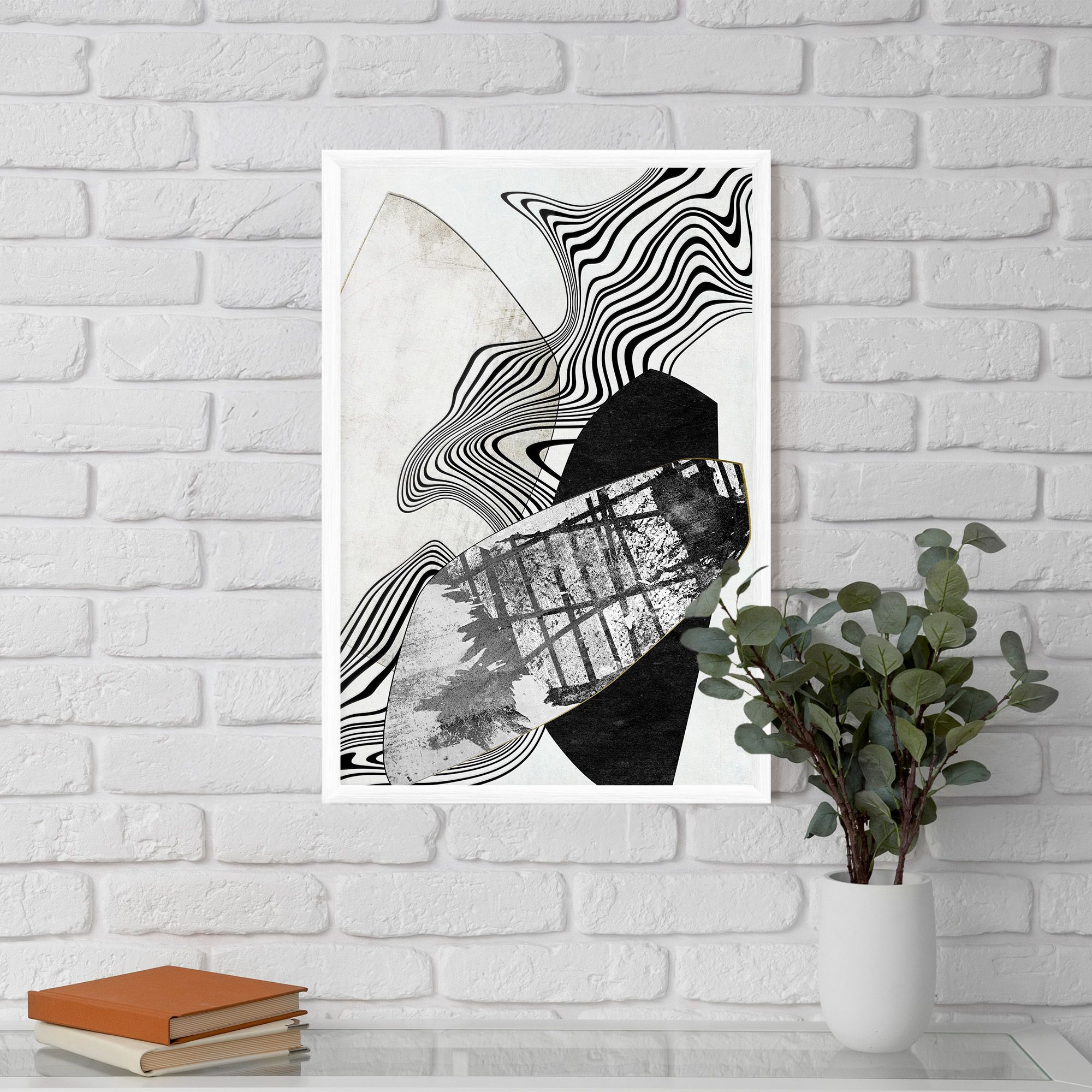 Abstract Black Lines mockup 5