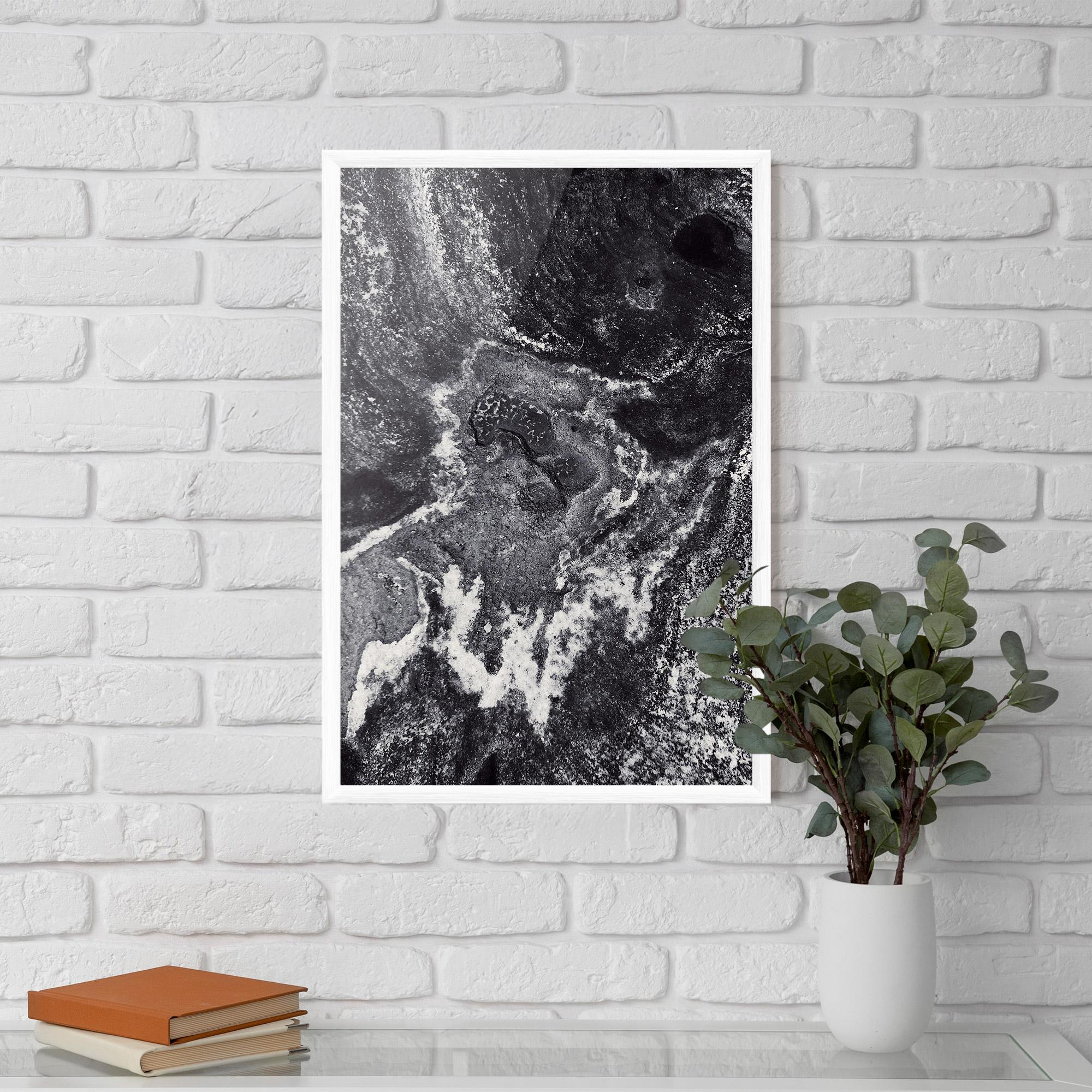 Poster Înrămat Black And White Abstract mockup 5